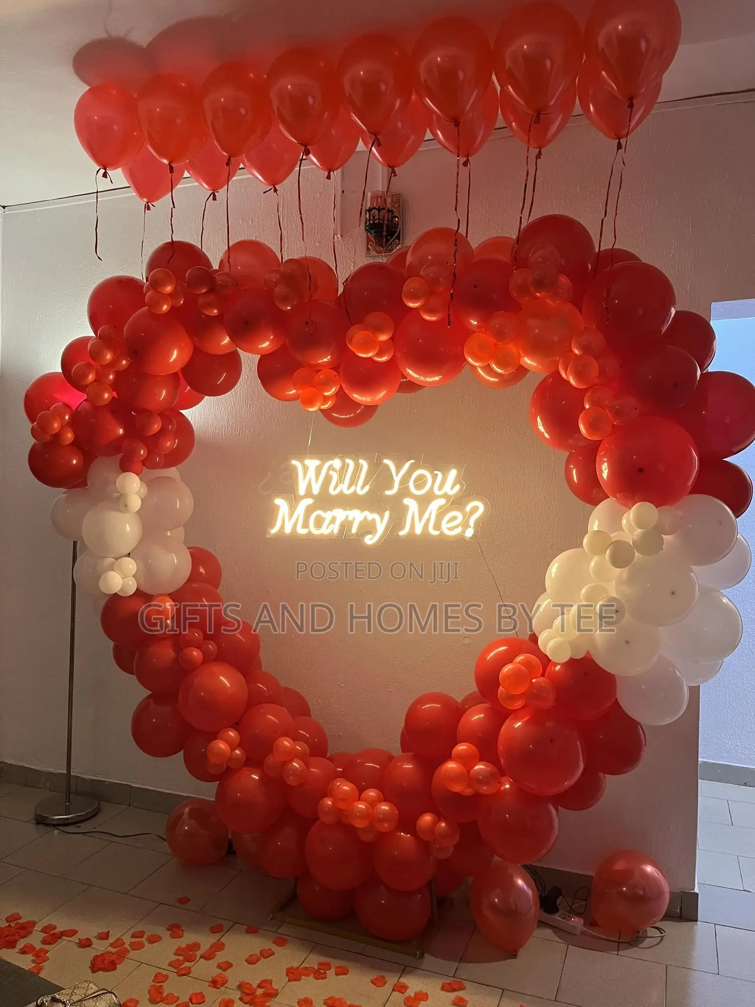 Love Arch Proposal Balloon Decor