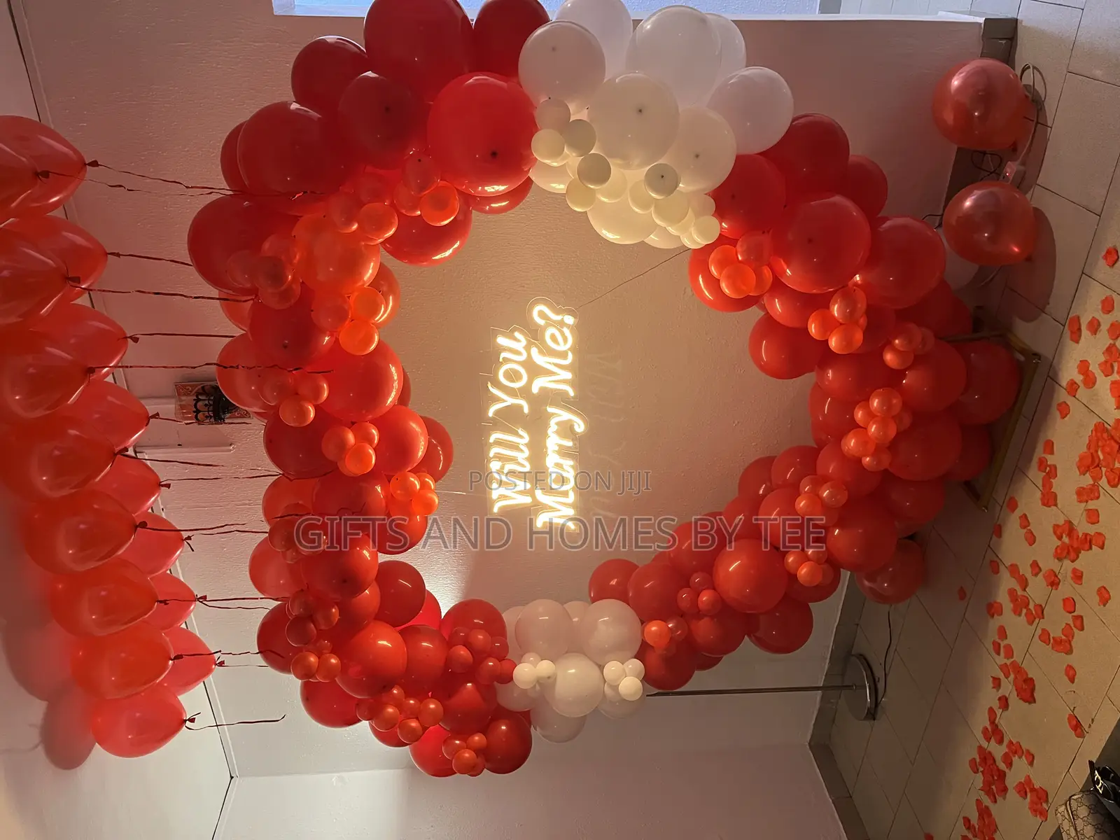 Love Arch Proposal Balloon Decor