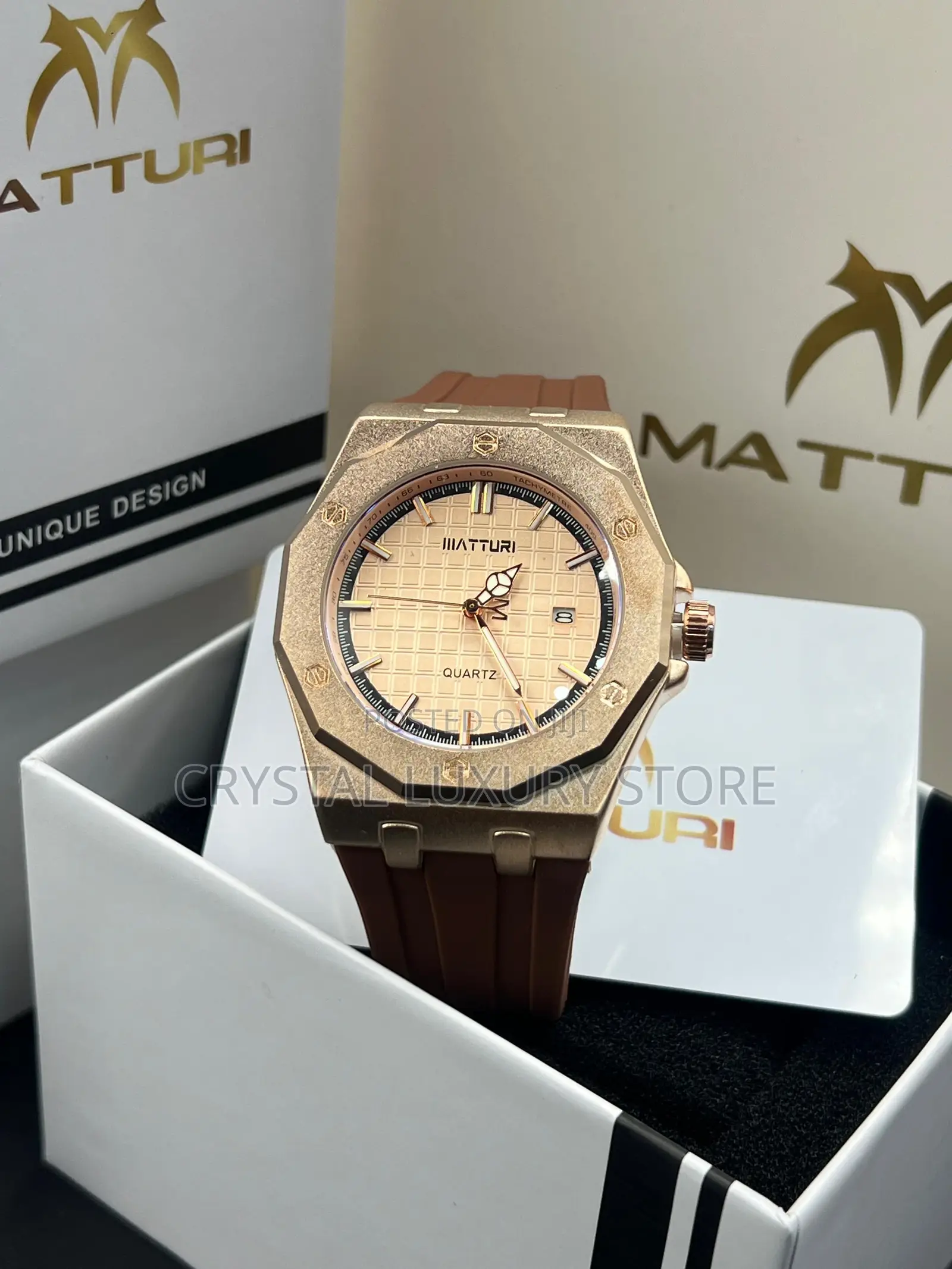 Maturi Quality Luxury Men Rubber Strap Wristwatch