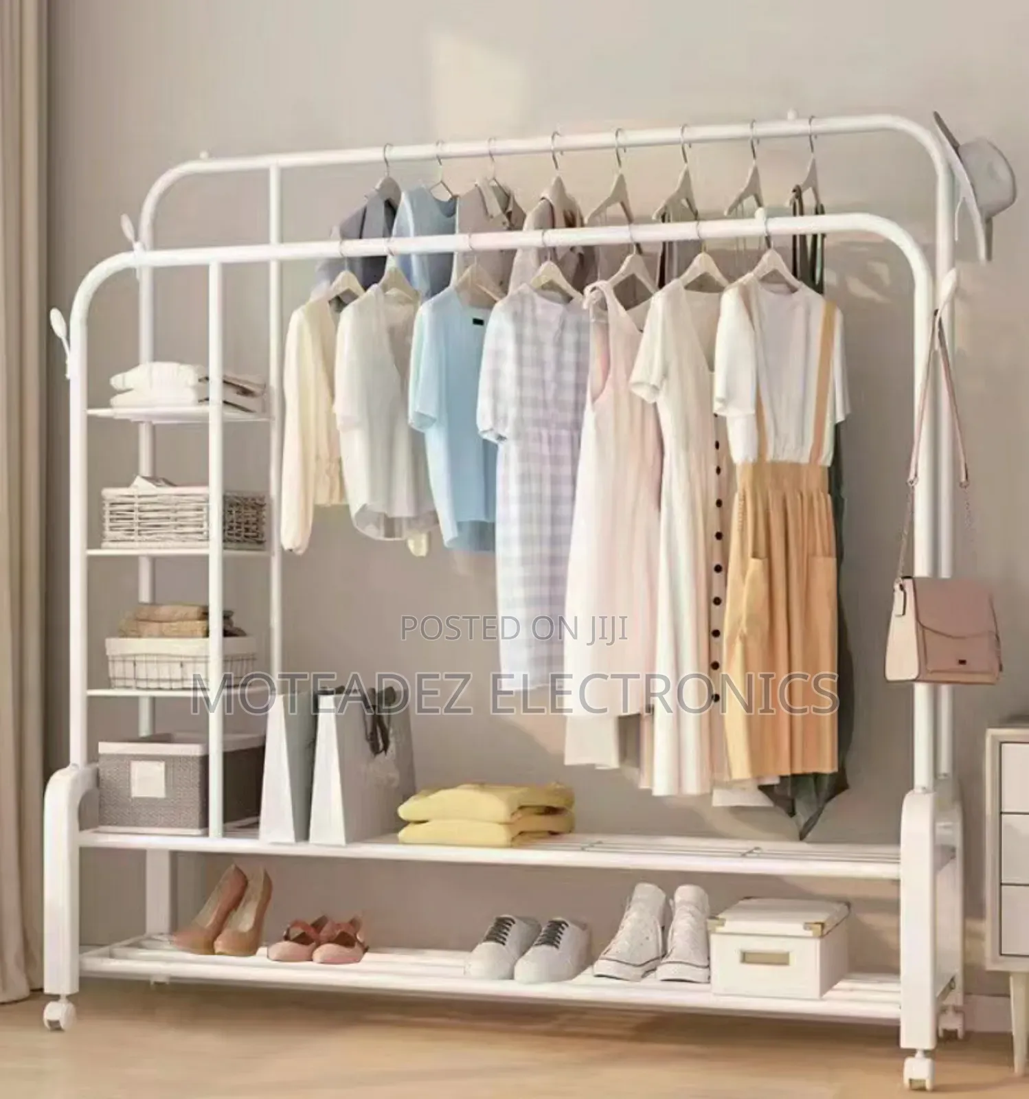 58kg Heavy Duty Double Pole Multipurpose Heavy Steel Cloth Hanger/Rack