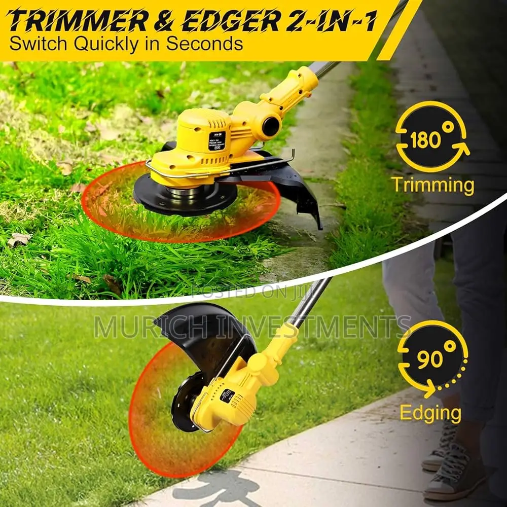 Cordless Grass Line Trimmer Edger With 2 Batteries And Ch