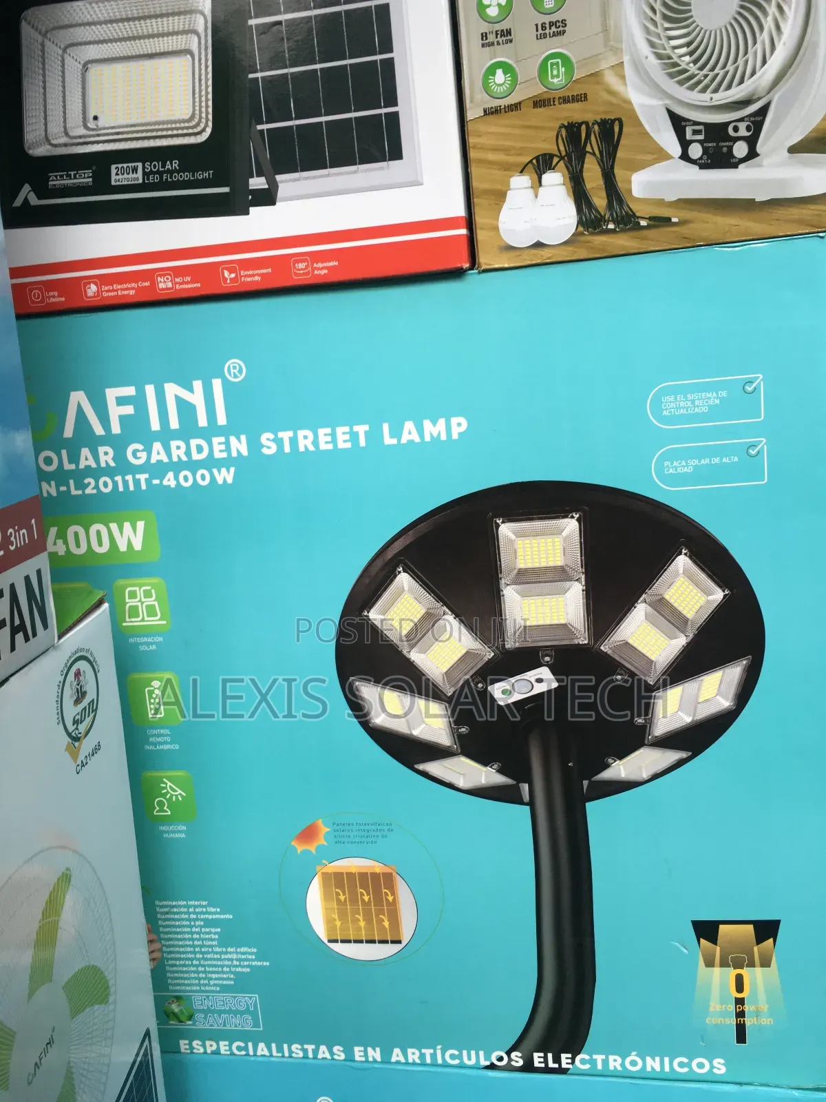 400w Cafini Solar Gardens Street Lamp