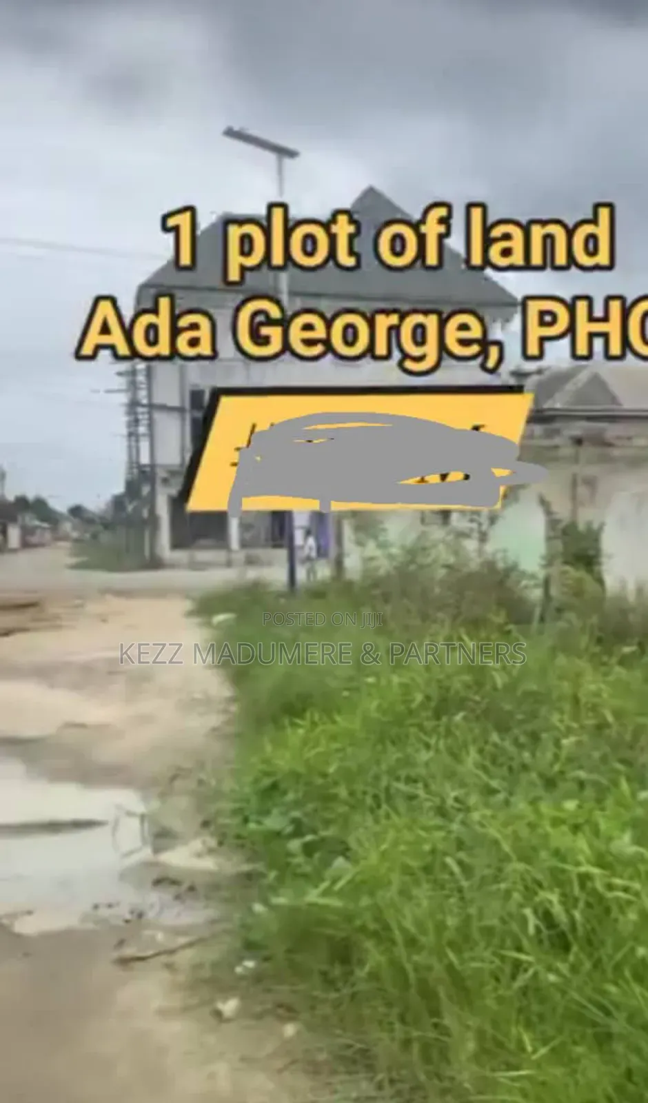 For Sale : 1 Plot 5 Meters From the New Road ,At Ada George