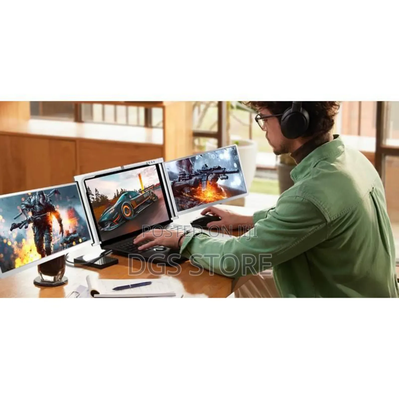 Powerology Dual Screen Portable Monitor 13.3" to 17.3"