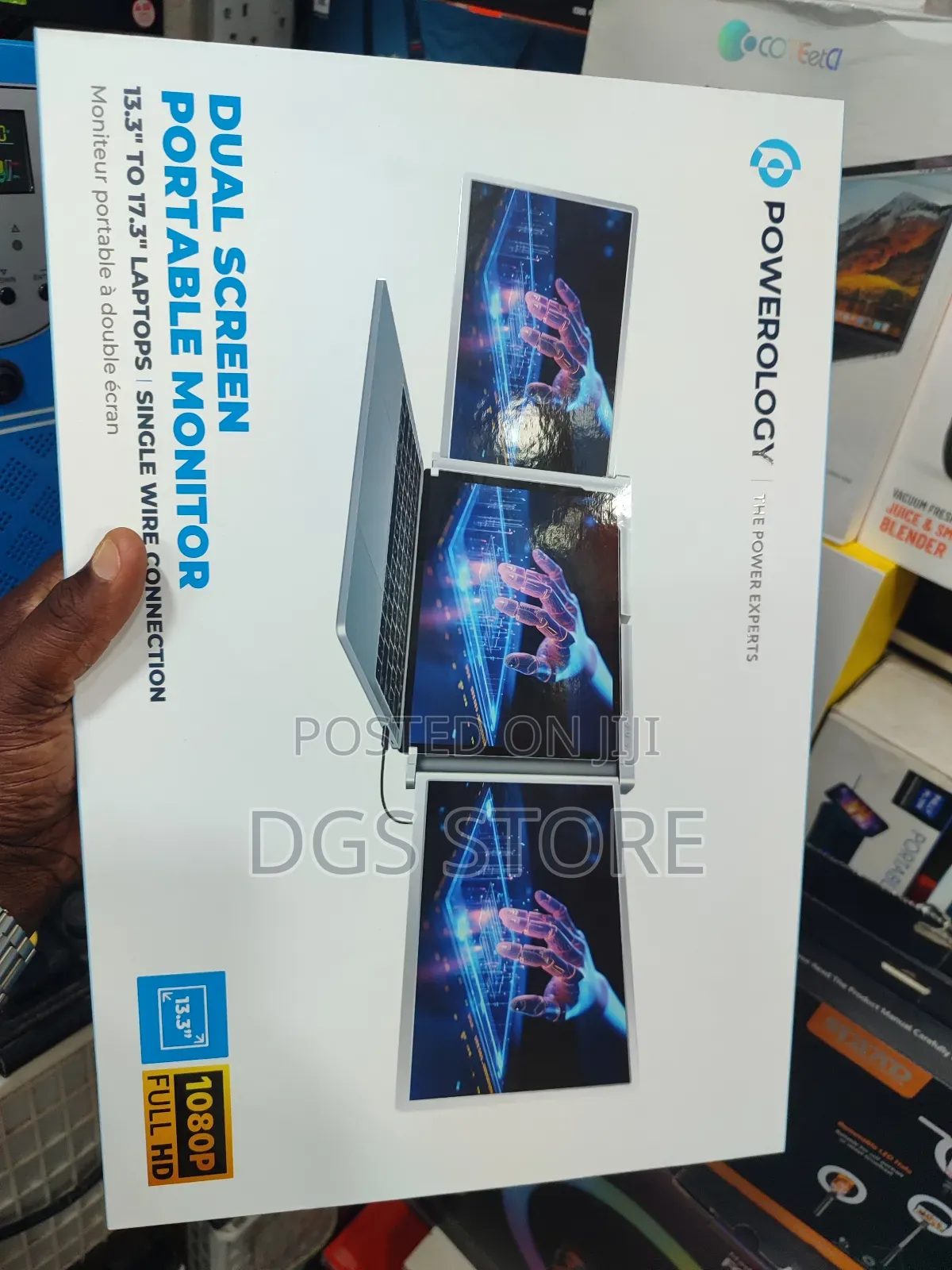 Powerology Dual Screen Portable Monitor 13.3" to 17.3"