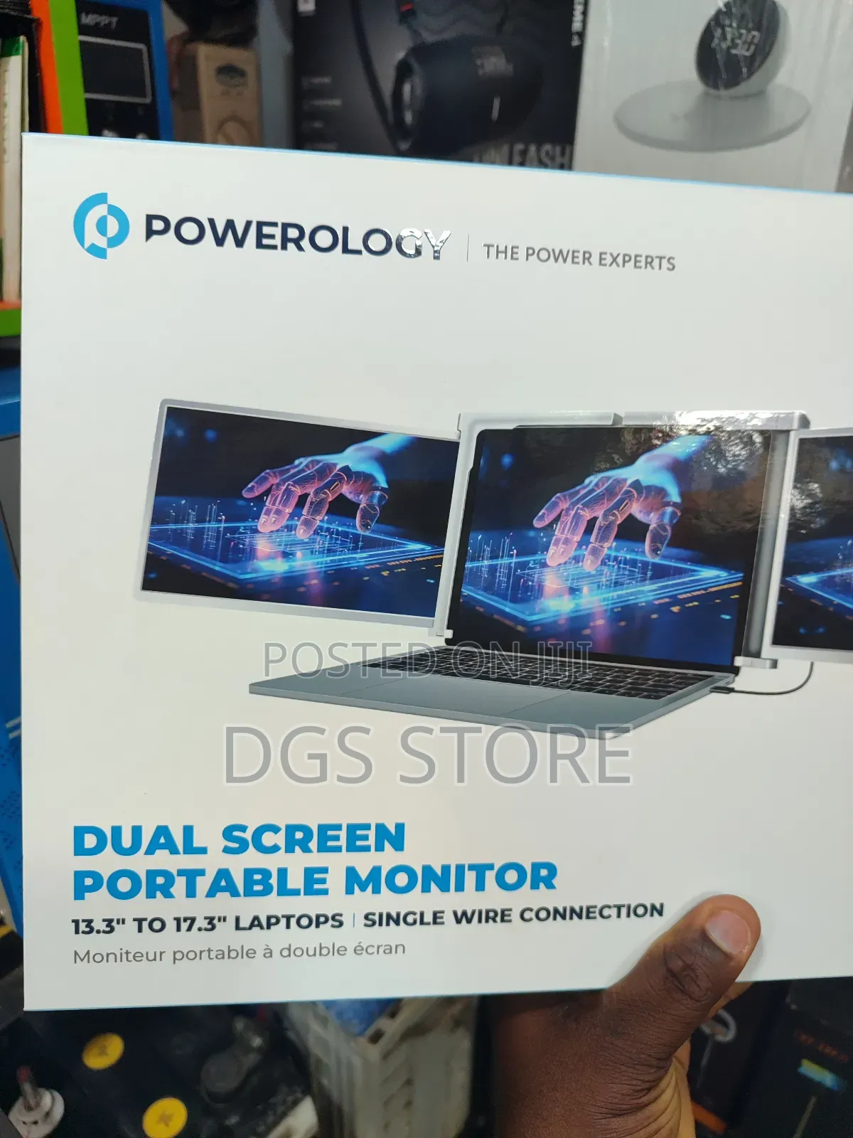 Powerology Dual Screen Portable Monitor 13.3" to 17.3"