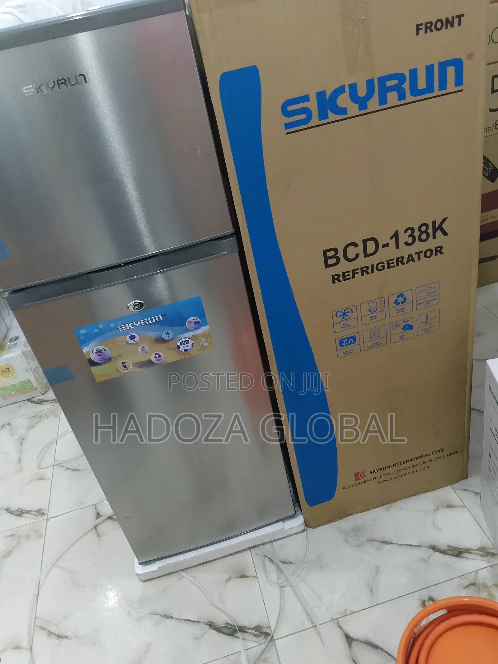 Skyrun Fast Cooling 138L Top Freezer-New