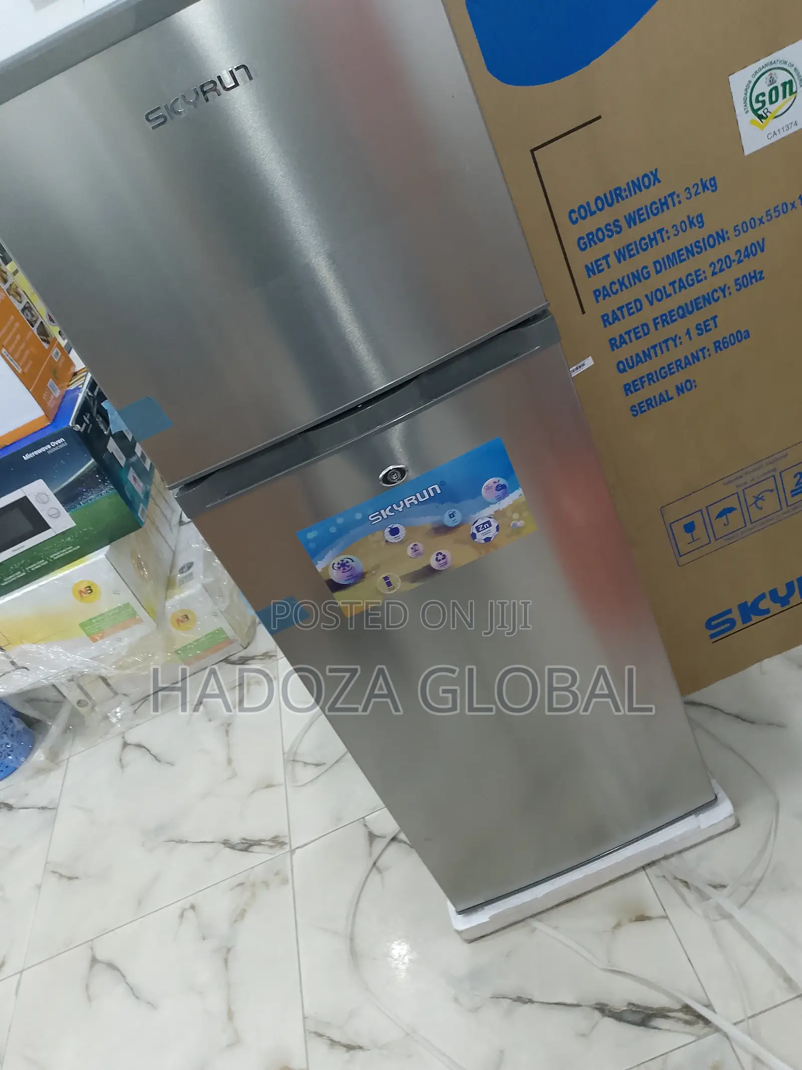 Best Skyrun 138L Top Freezer Double Door Refrigerator-New