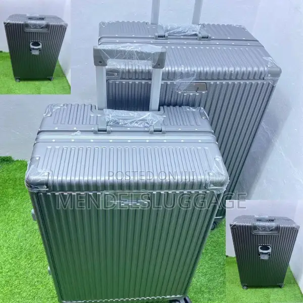 Water-Resistant Grey Suitcase