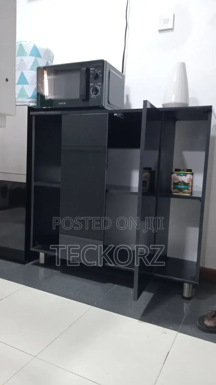 Black Glossy Cupboard Storage Cabinet Office File Cabinet