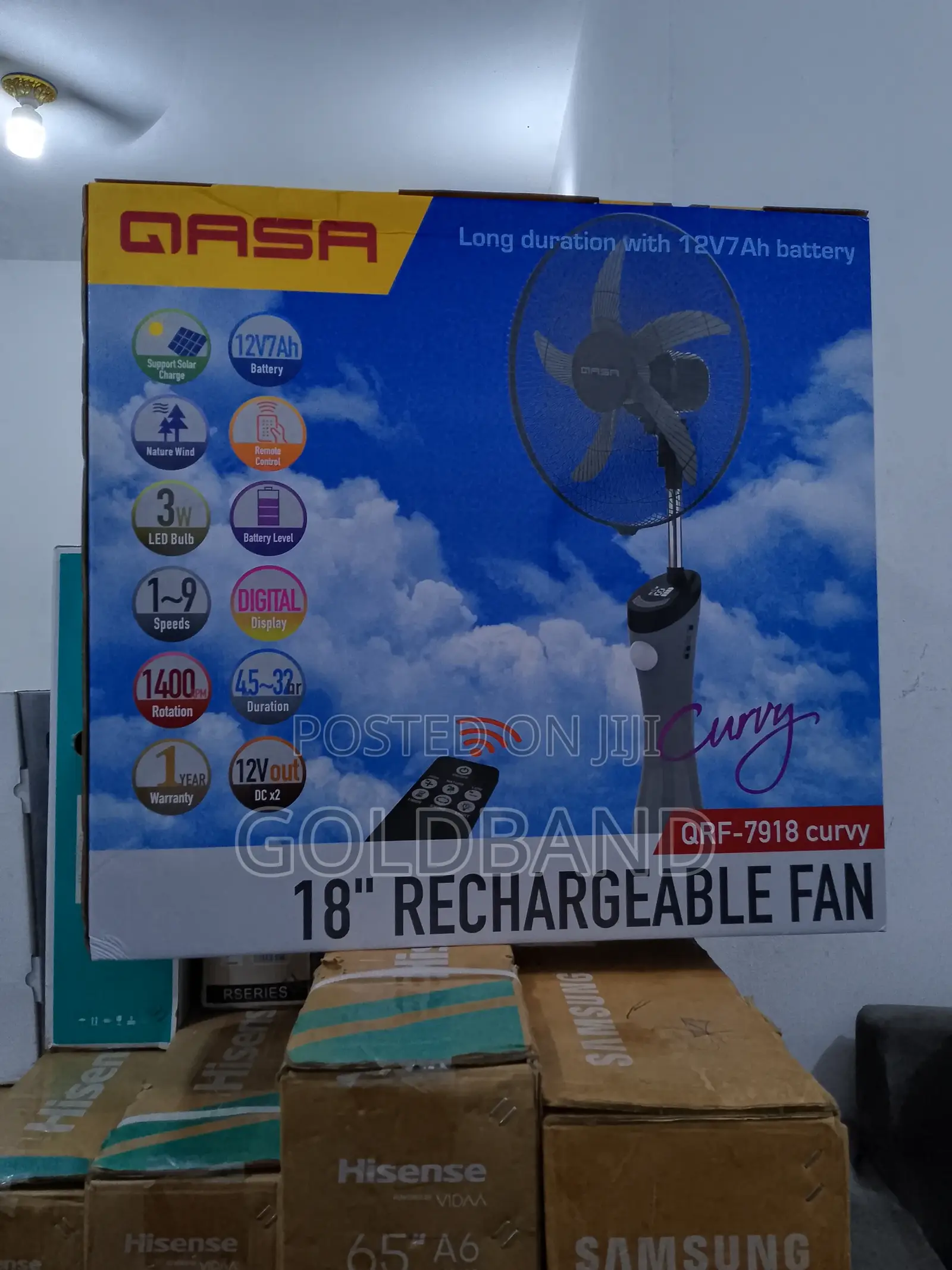 Most Affordable 18" Qasa Rechargeable Standing Fan