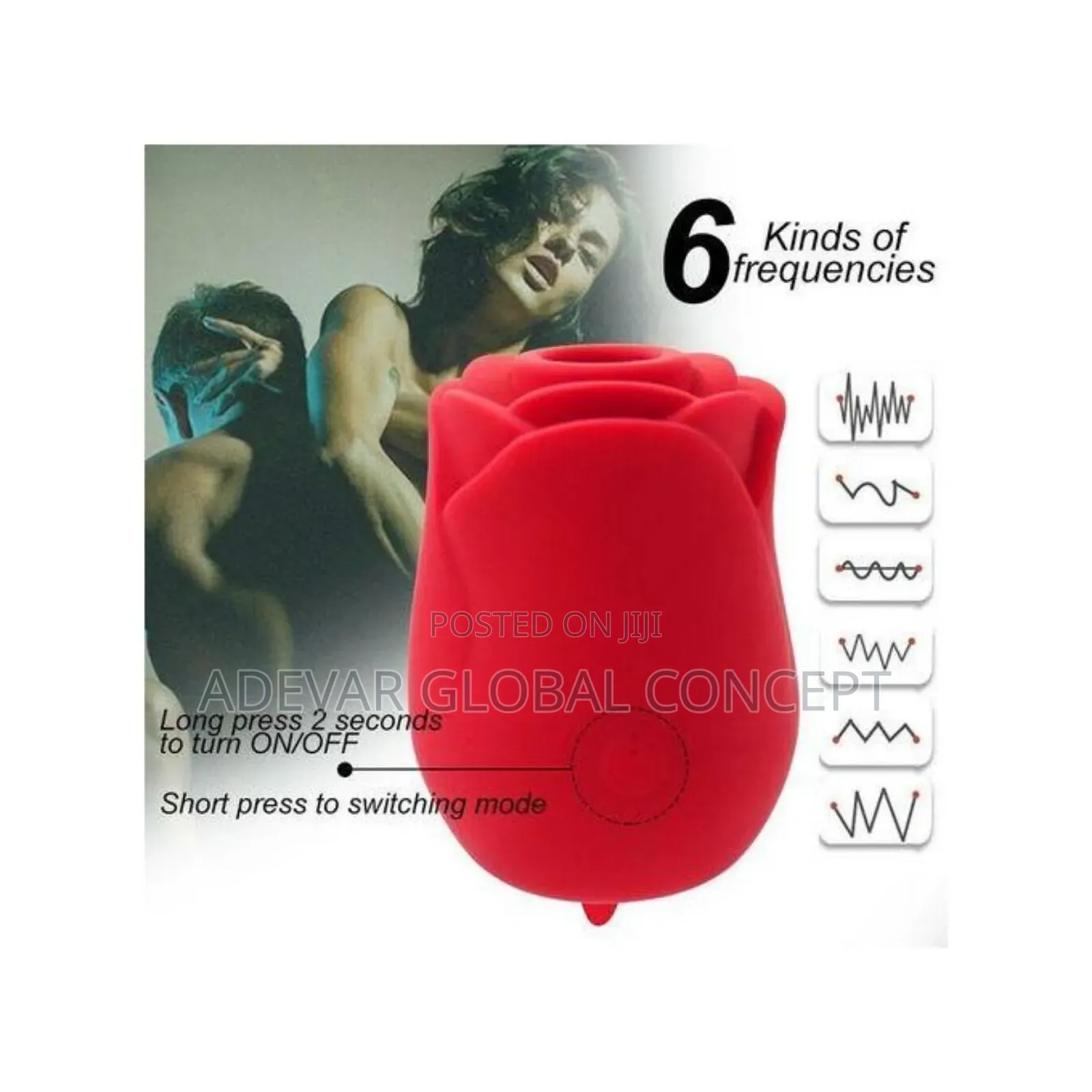 2 in 1 Rose Vibrating Tongue Licking Vagina Clit Sucker Toys