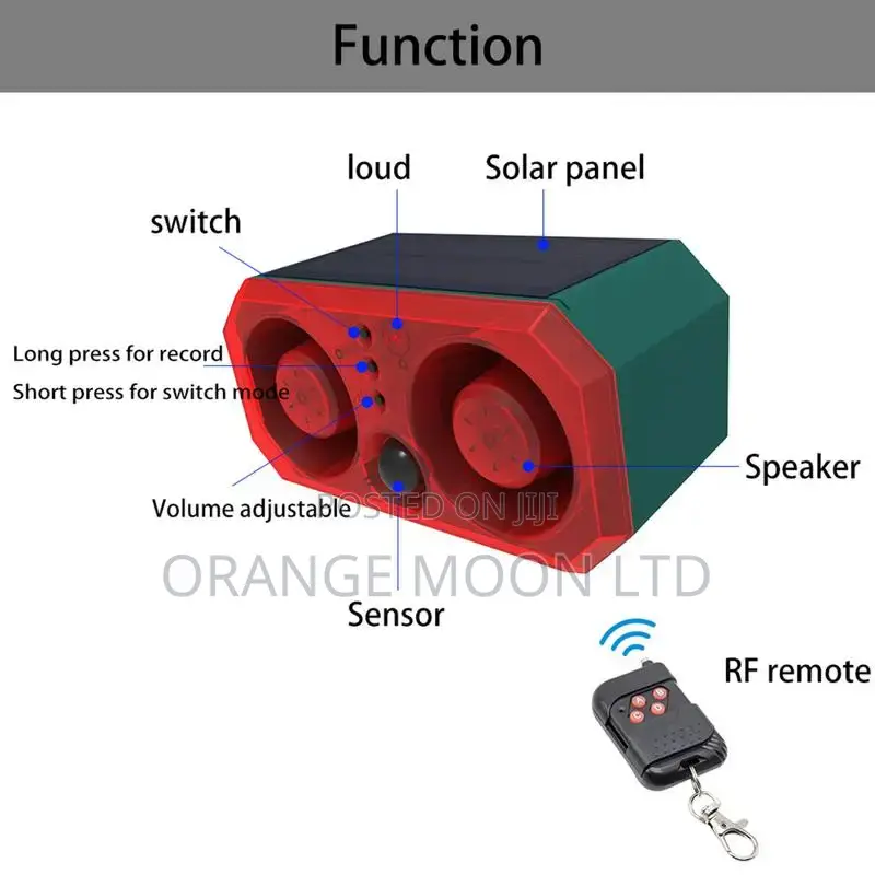 Solar Motion Alarm 130db Loud Motion Sensor Alarm Solar-Powe