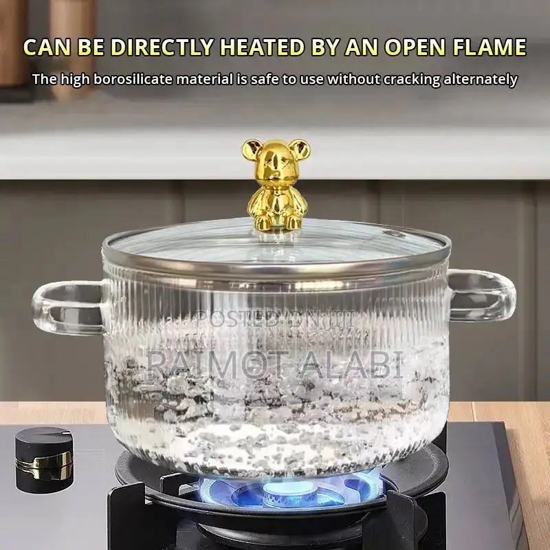 Borosilicate Bear Cooking Pot