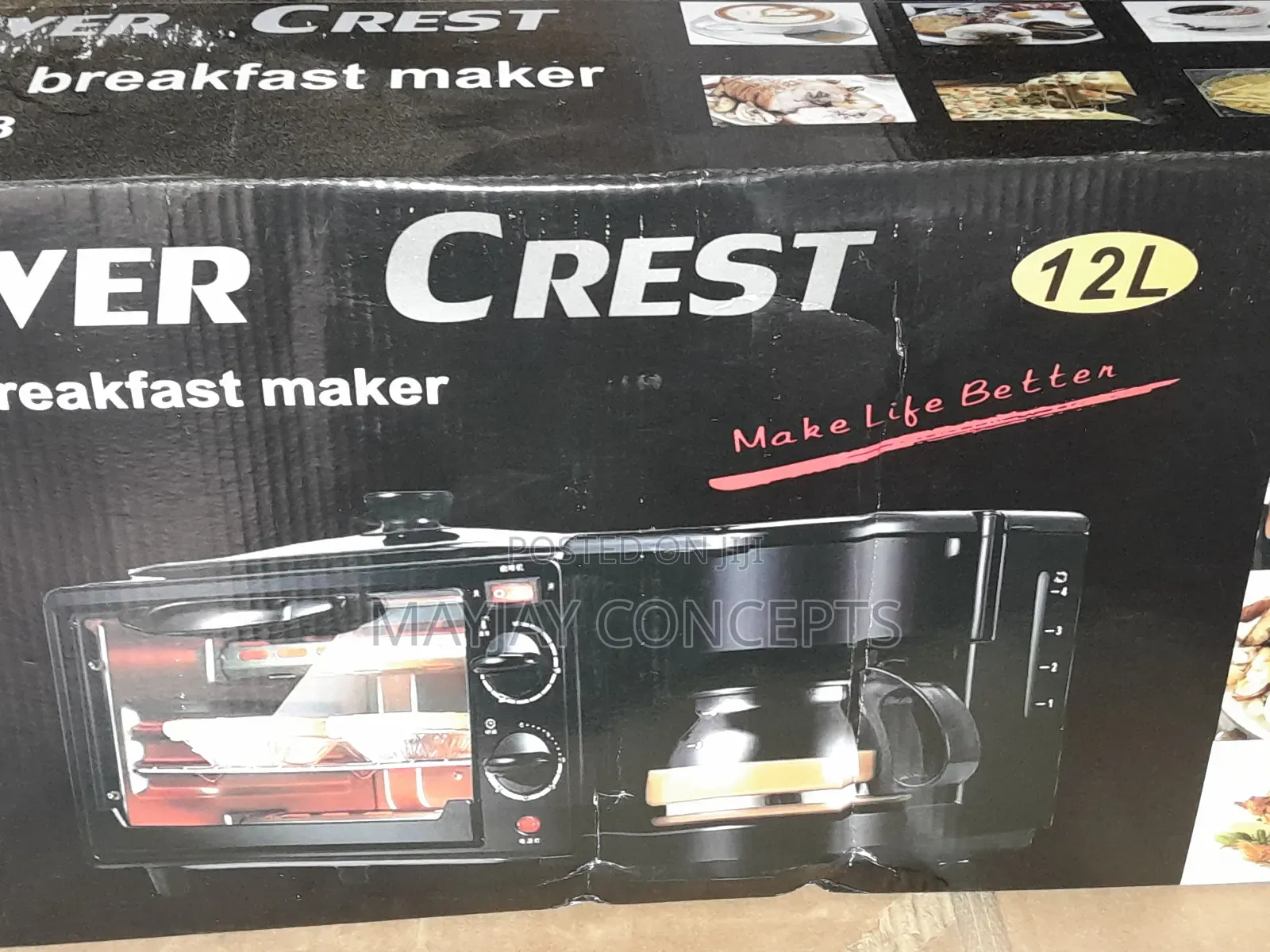 3-in-1 Silver Crest Breakfast Maker,Coffee,Toast and Grill