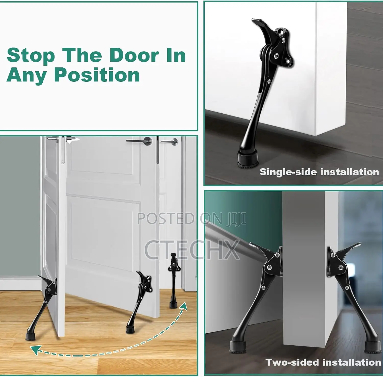 Heavy Duty Kickdown Doorstops for Bottom of Door