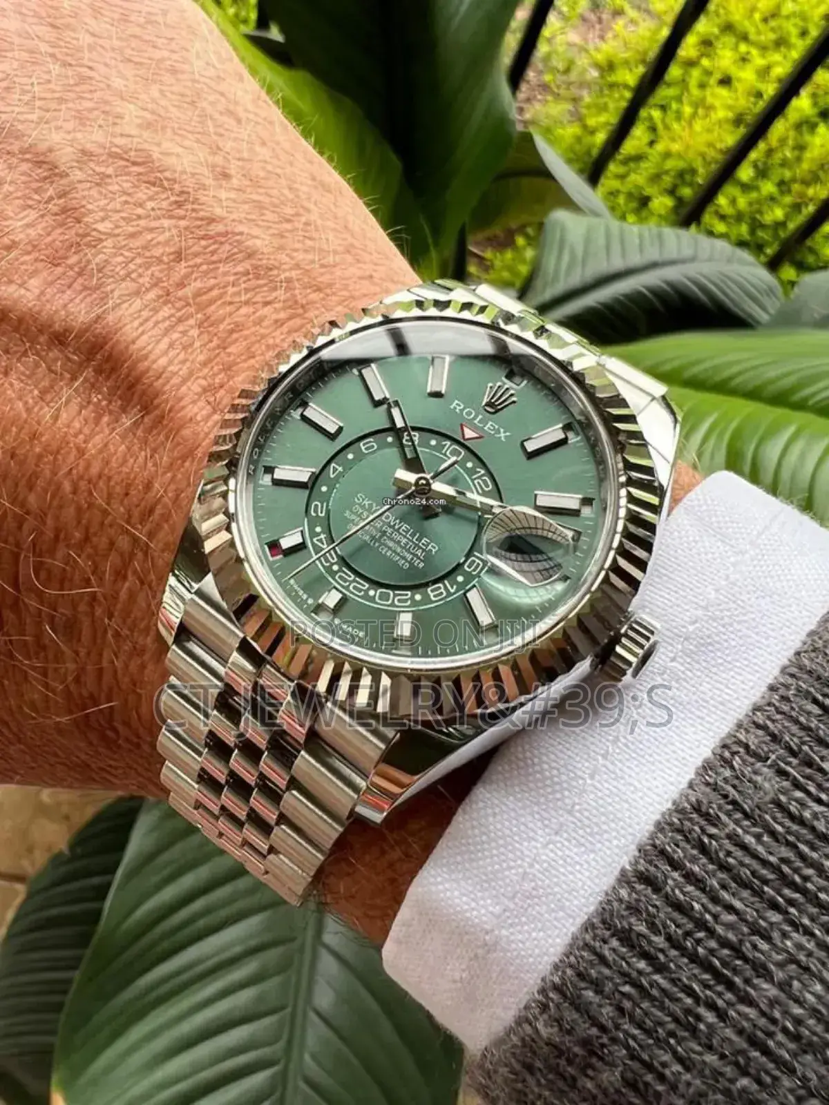 Rolex Skydweller Green Dial Premium Watch for Men's