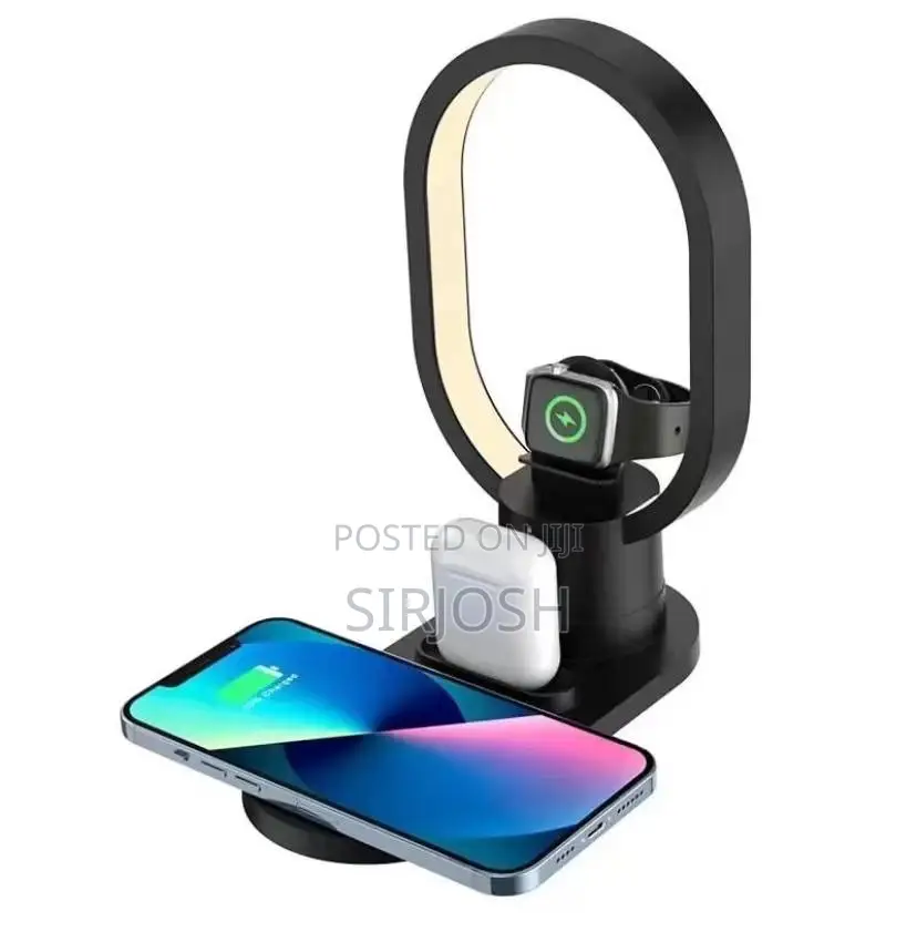 4in1 Wireless Charging Station ,LED Table Night Light