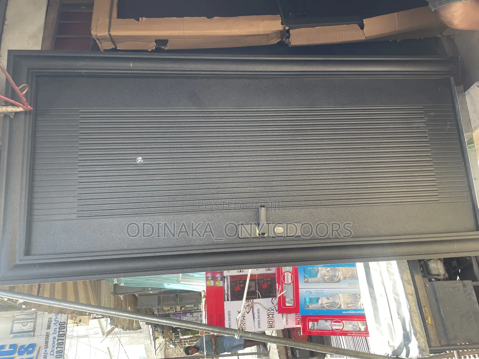 7ft by 3ft German Steel Door (Black Lines)