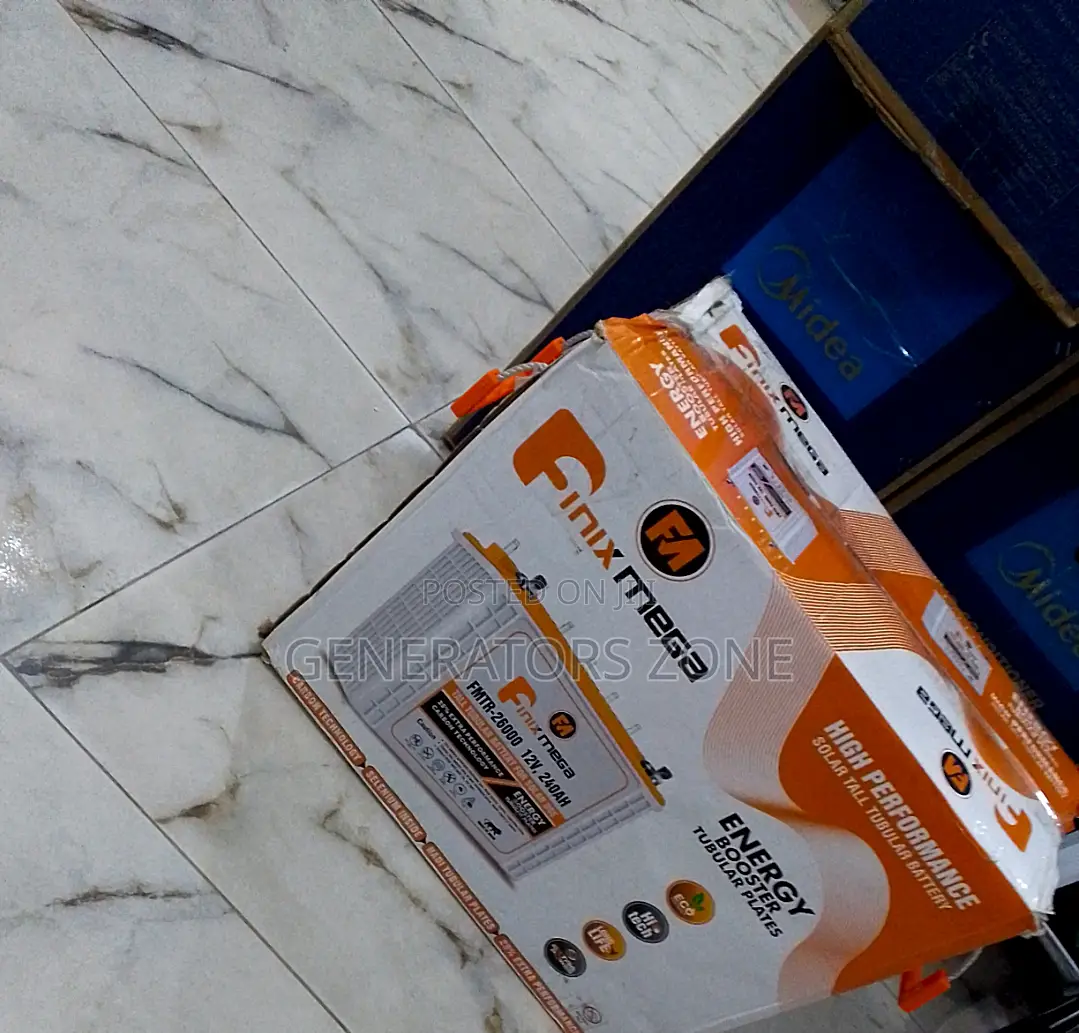 High Performance Finix Mega Solar Tall Tubular Battery-240v