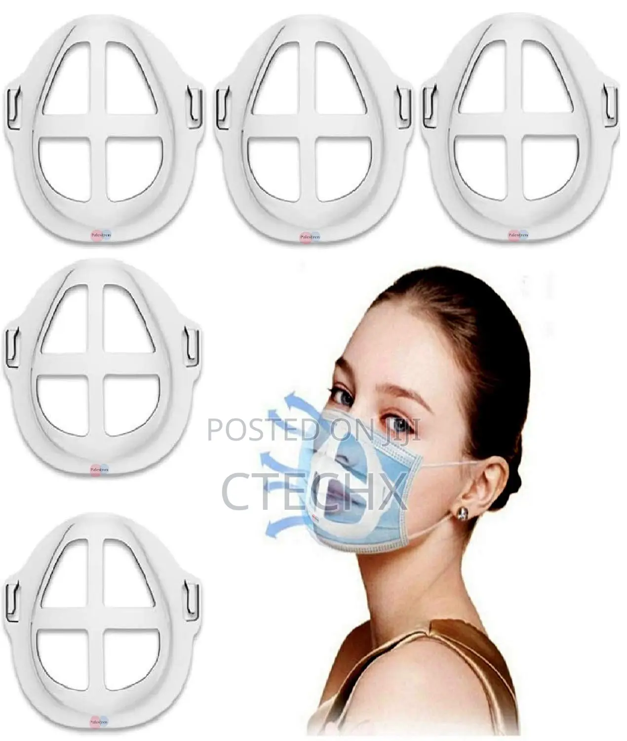 5PCS 3D Face Bracket for Face Mask Washable Reusable