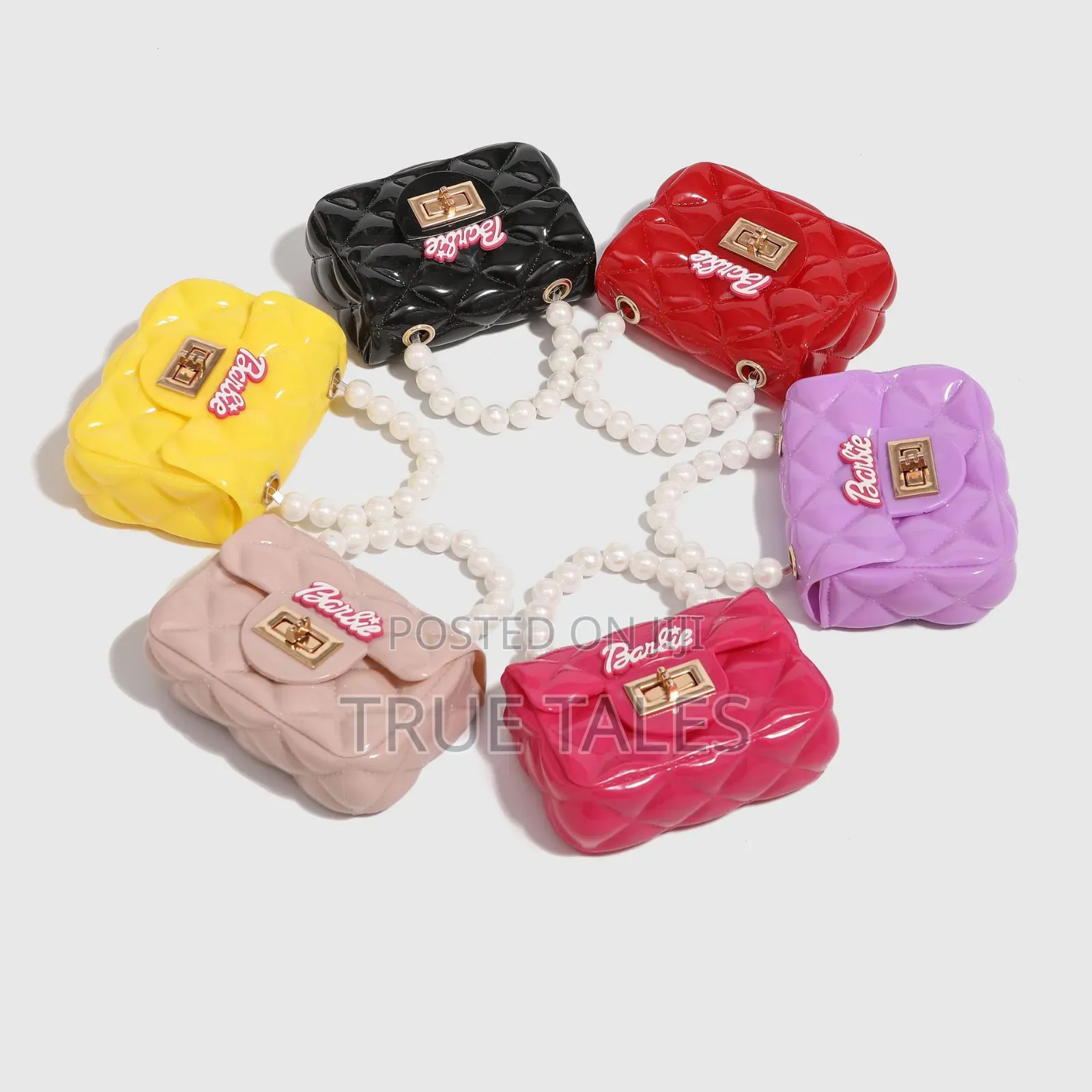 Girl's Barbie Hand Bags With Chain Straps