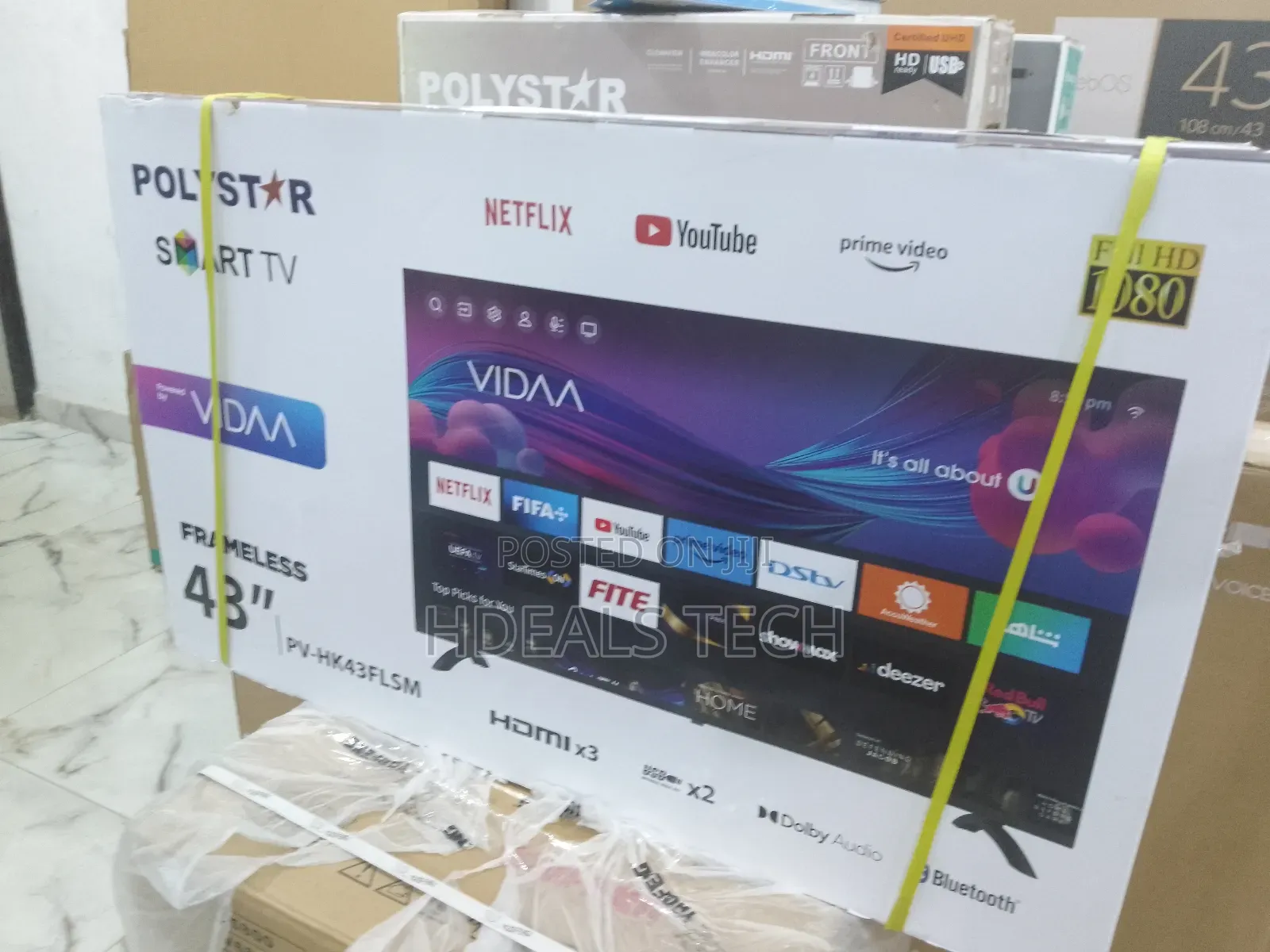 Polystar 43" Smart LED 43inches TV Pv-Jp43dm1100wrx