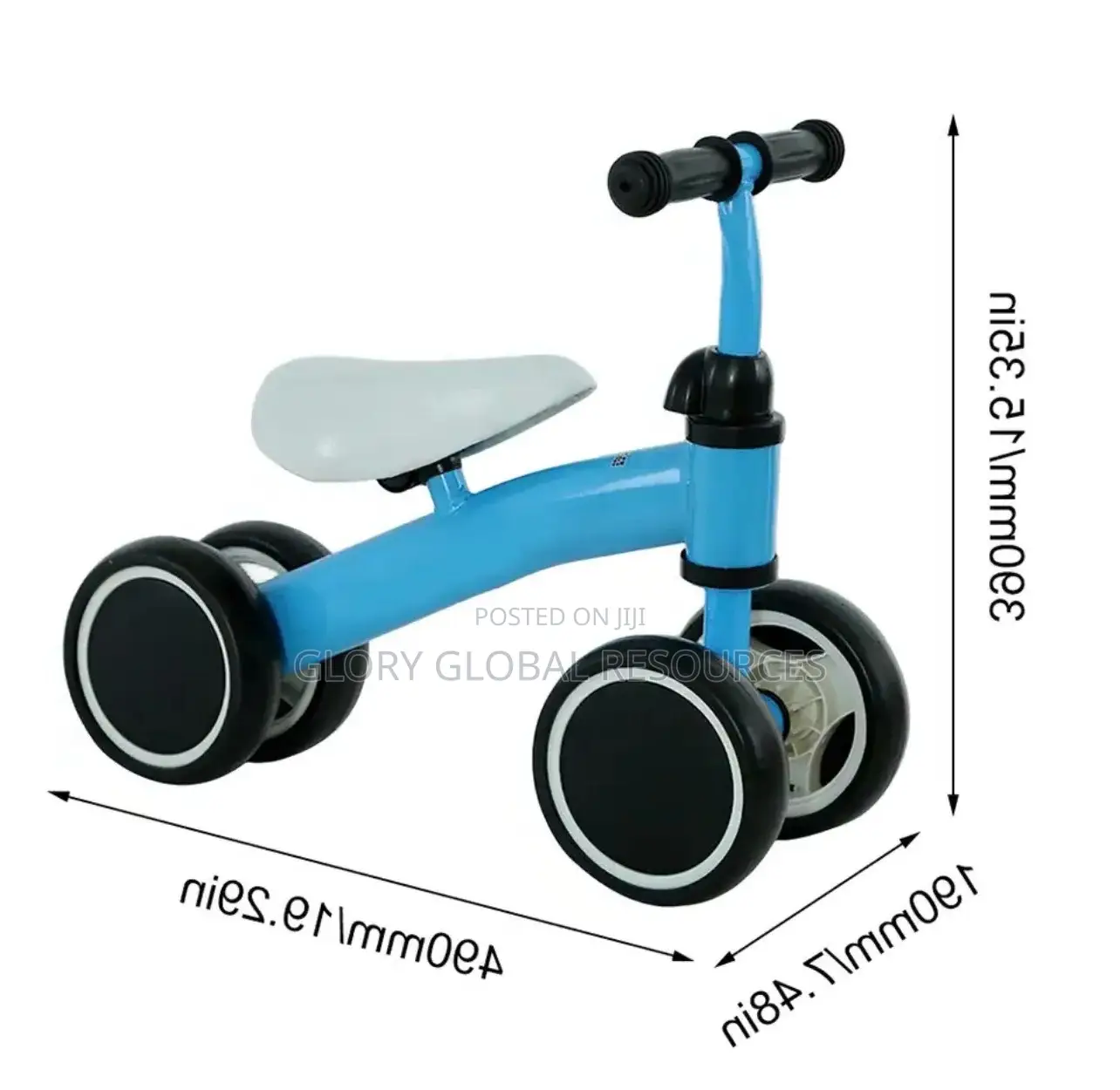 Four Wheels First Kids Balance Bike Walker FOR 1-2-3 YEARS