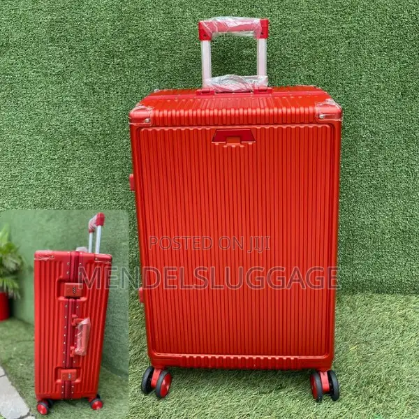 Red Aluminum Hard-Case Luggage