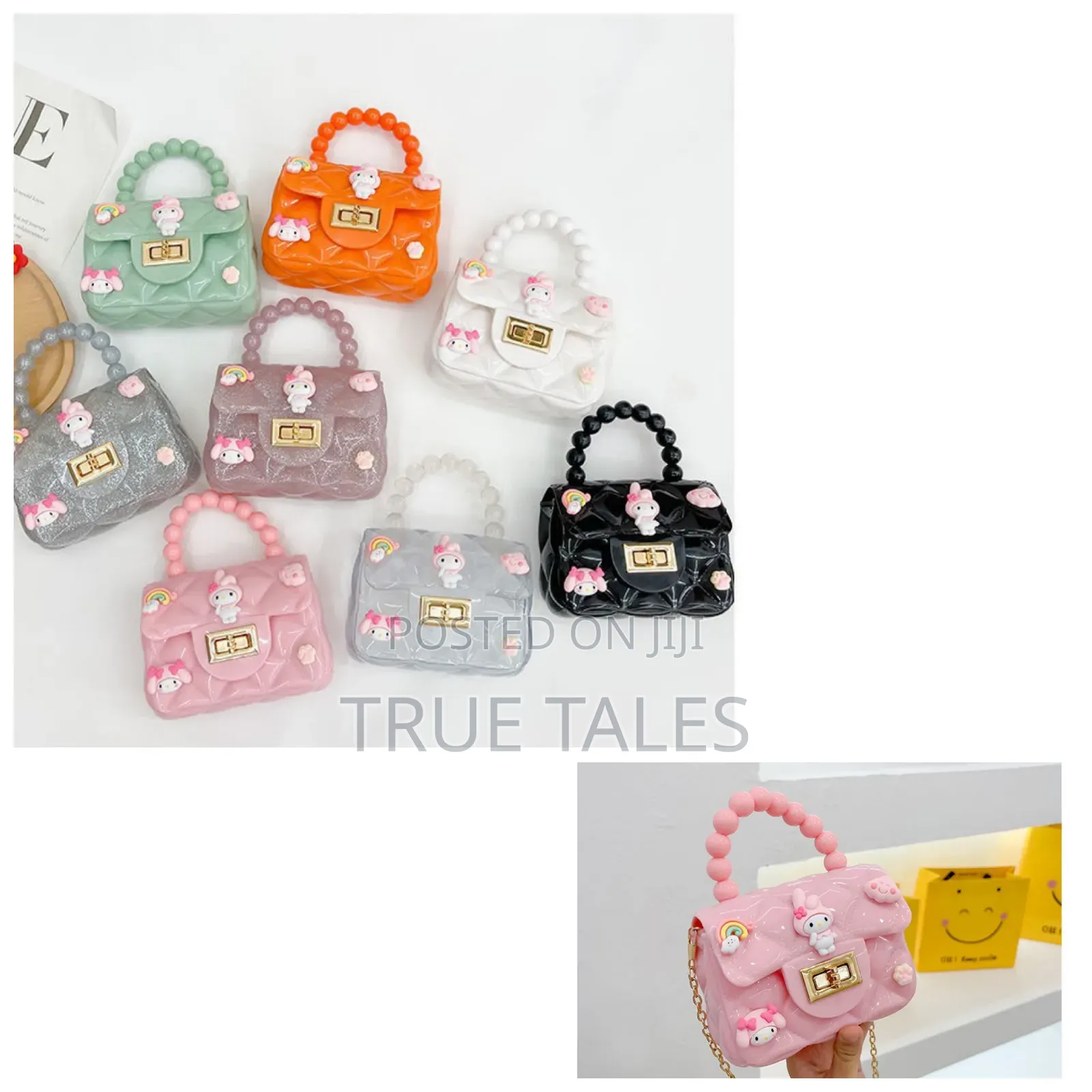 Girl's PVC Shoulder/Hand Bags With Chain Straps
