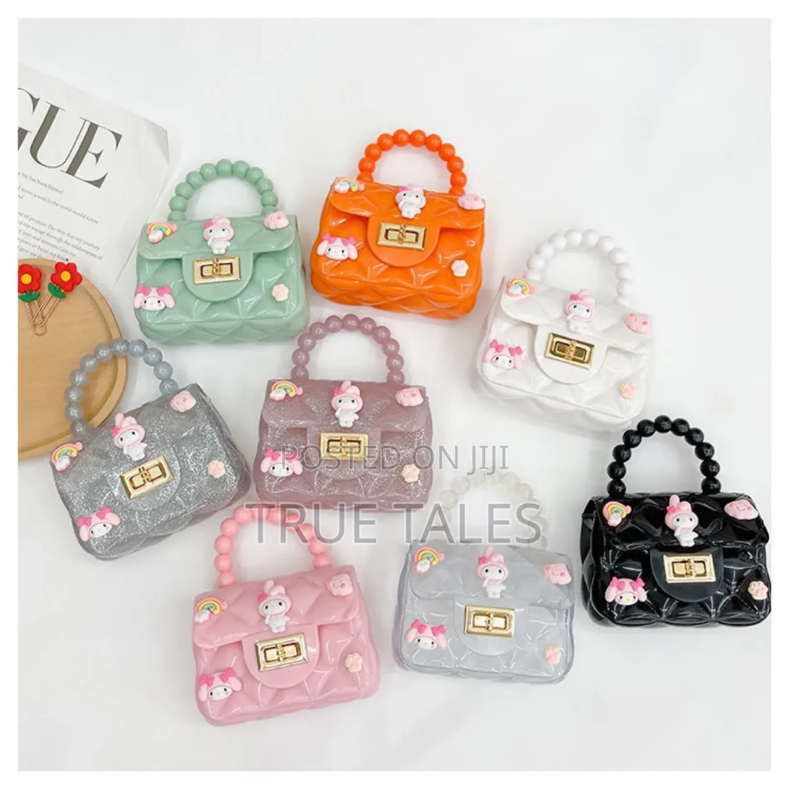 Girl's PVC Shoulder/Hand Bags With Chain Straps