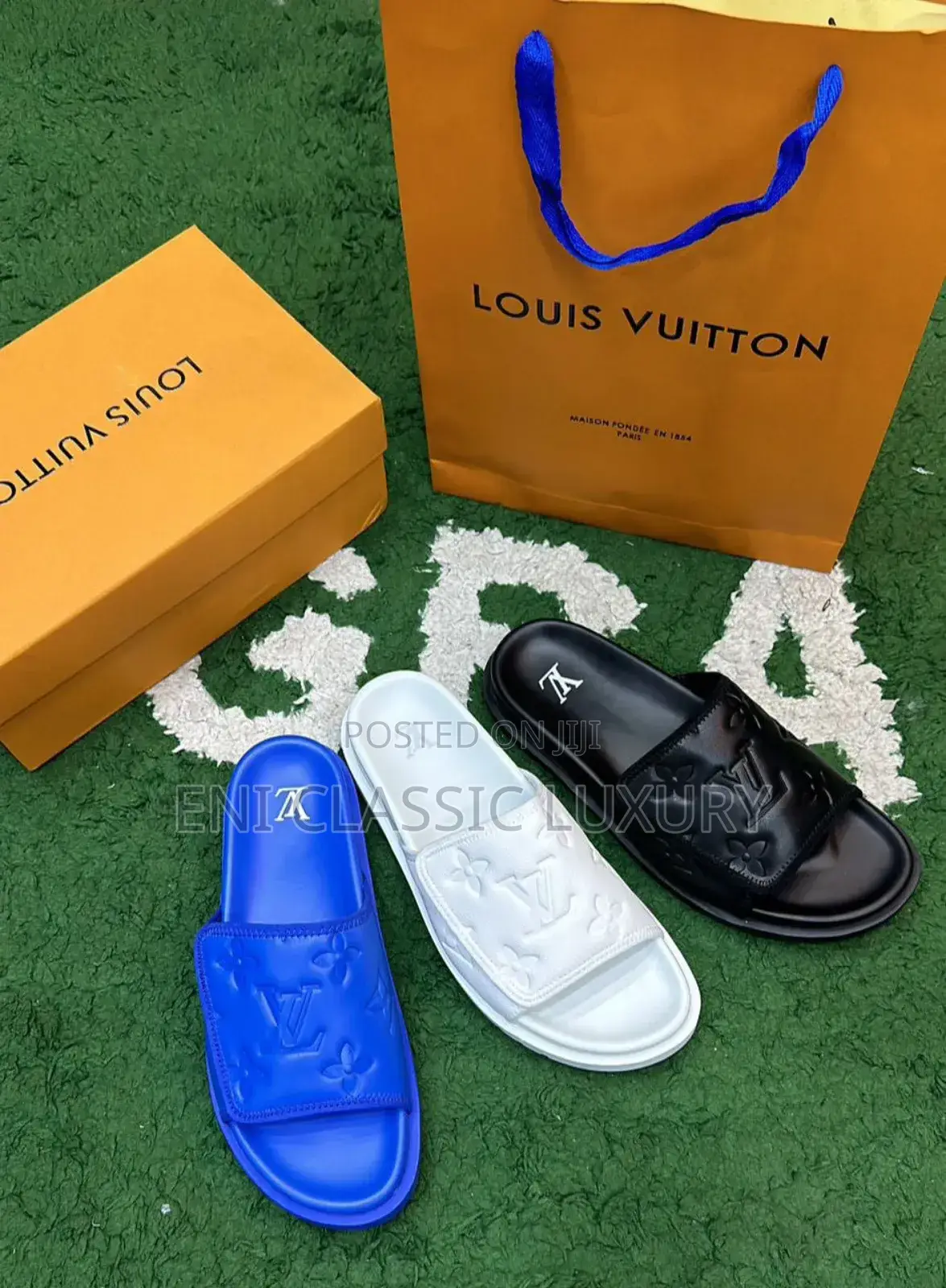 Classic Luxury Men's Slippers Louis Vuitton Available