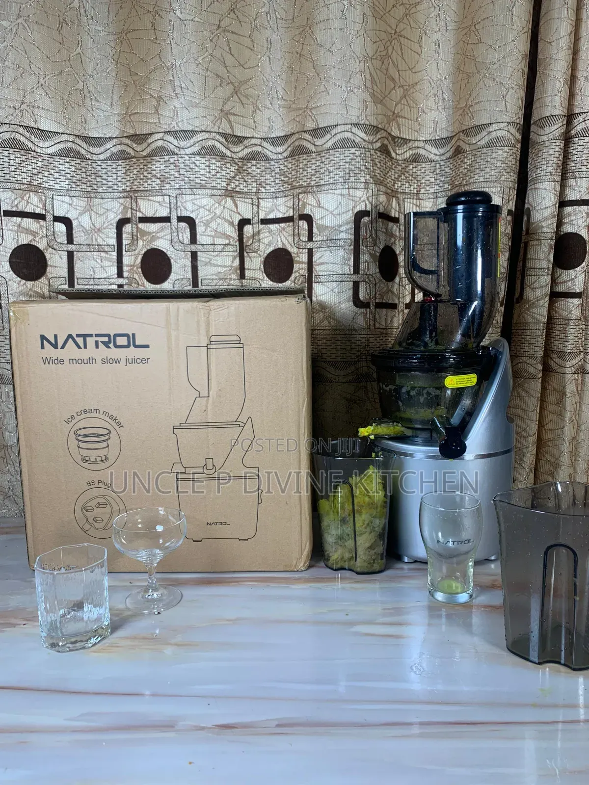 NATROL Durable Quality Slow Juicer, 2cups, 3 Filters 240W.