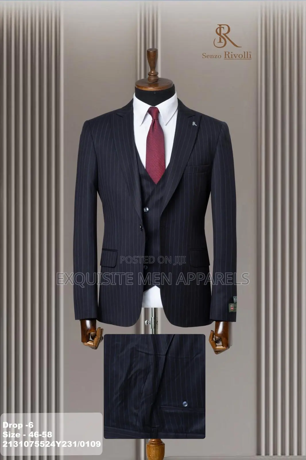 Quality Official Stripe Senzo Rivolli Turkish Men’S Suit