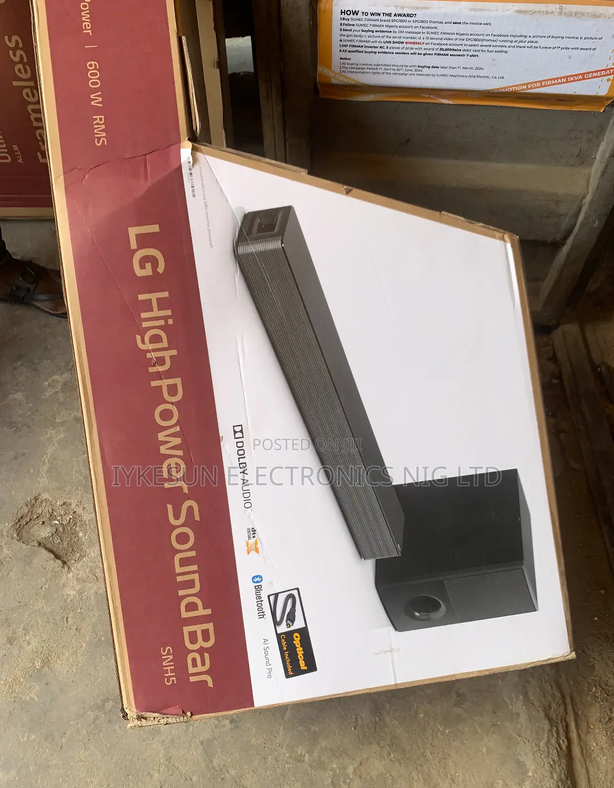Original LG High Powerful Soundbar 600watts Bluetooth USB