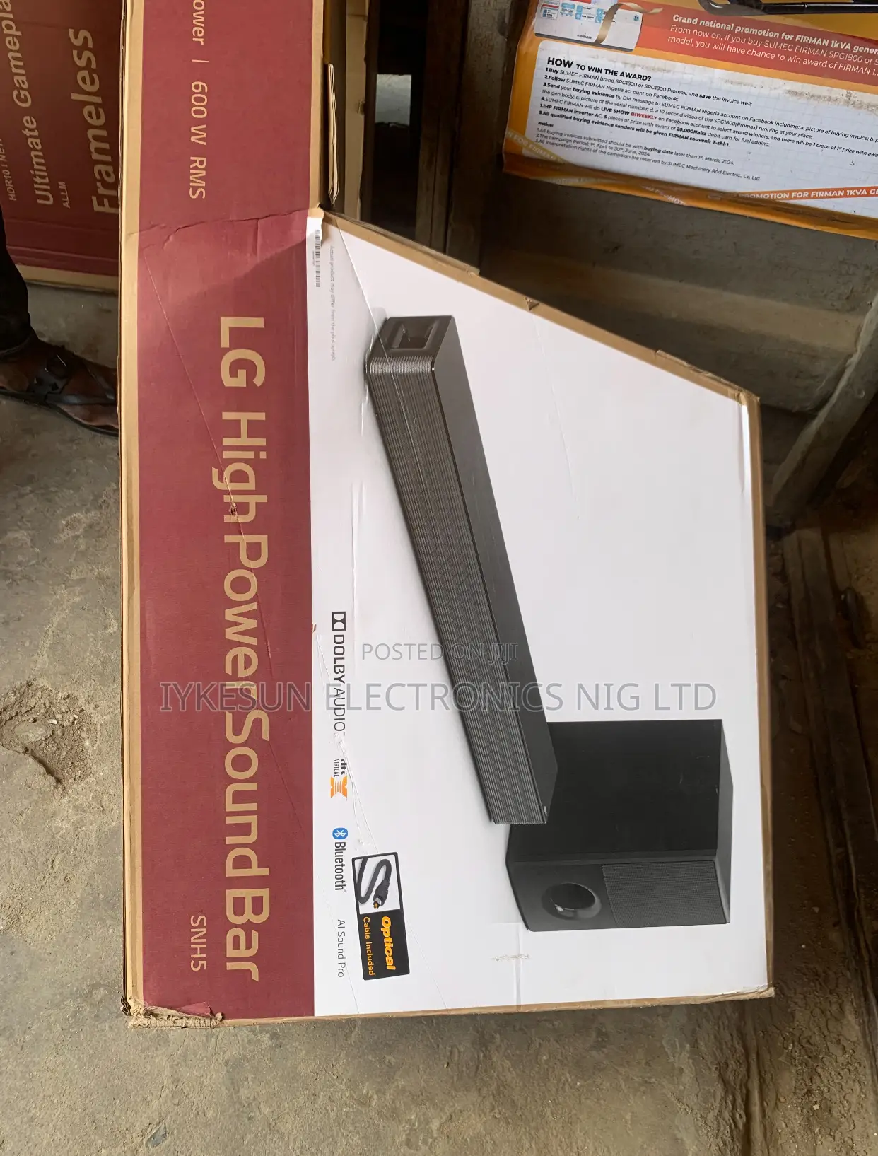 Original LG High Powerful Soundbar 600watts Bluetooth USB