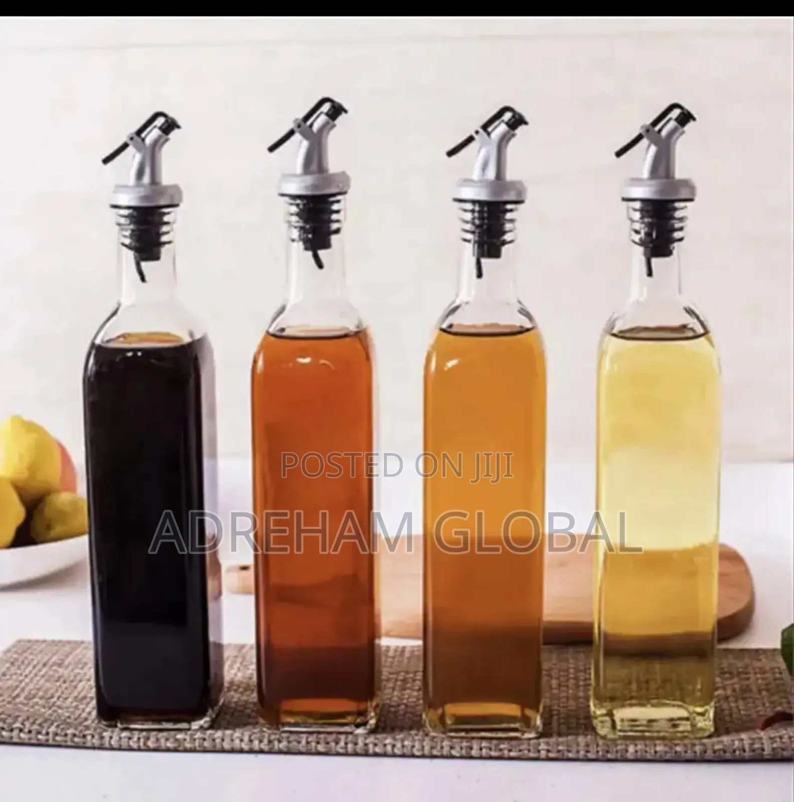 Leakproof Glass Oil Dispenser Bottle for Olive Oil, Vinegar