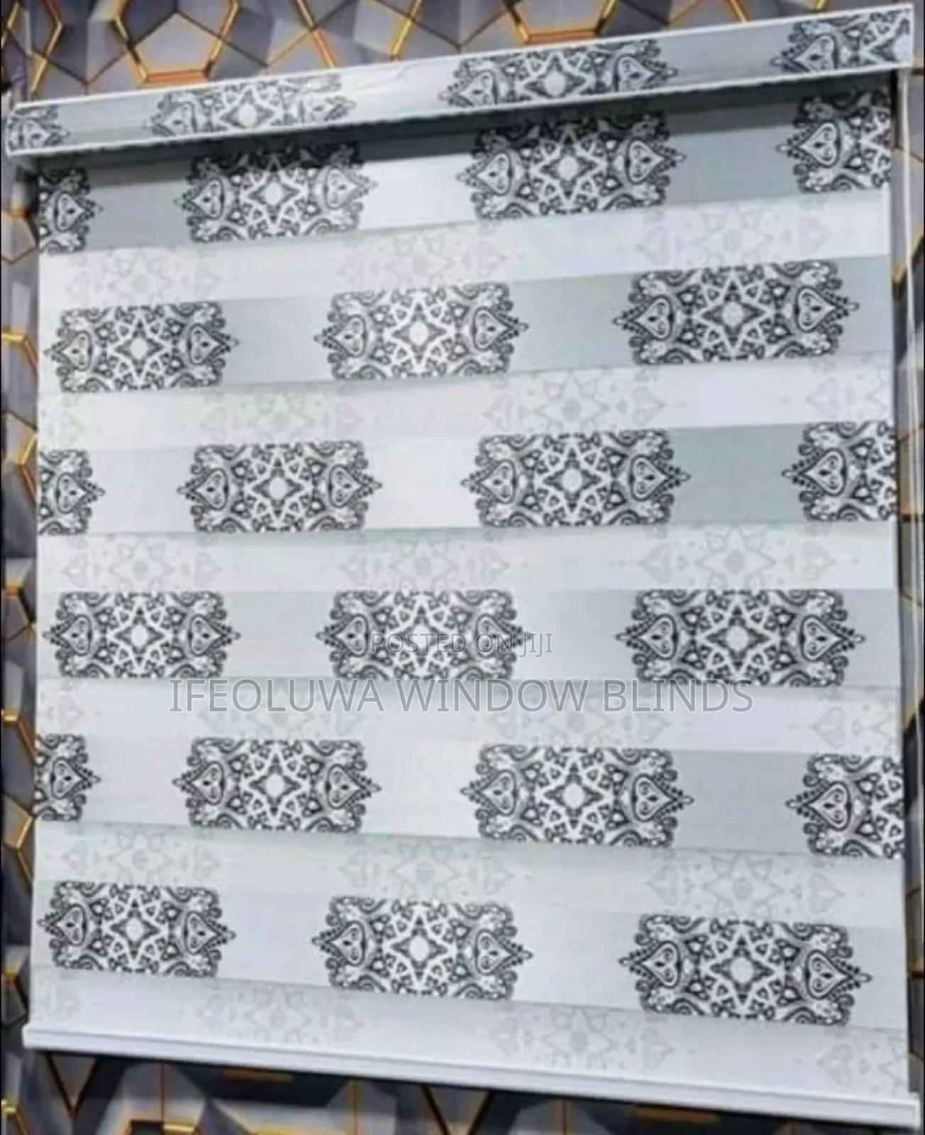 Flower Day and Night Blinds With Turkish Curtains