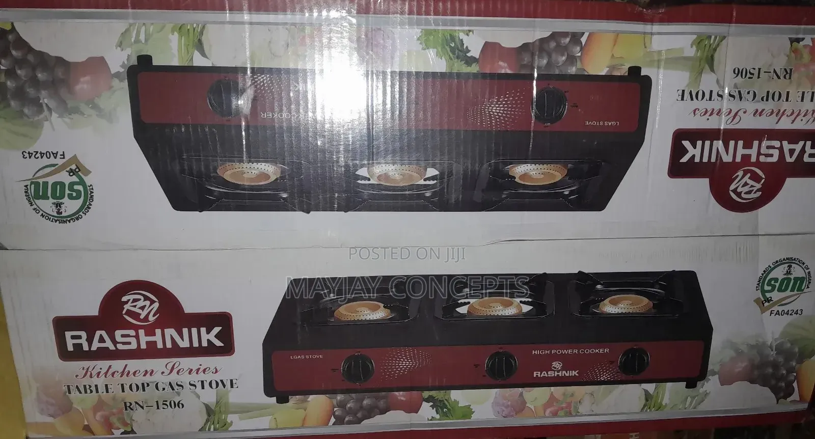 Rashnik 3-face Table Gas Cooker For Multipurpose Cooking