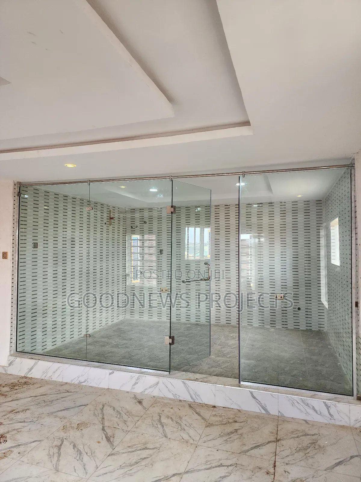 Master Bathroom Glass Partitioning