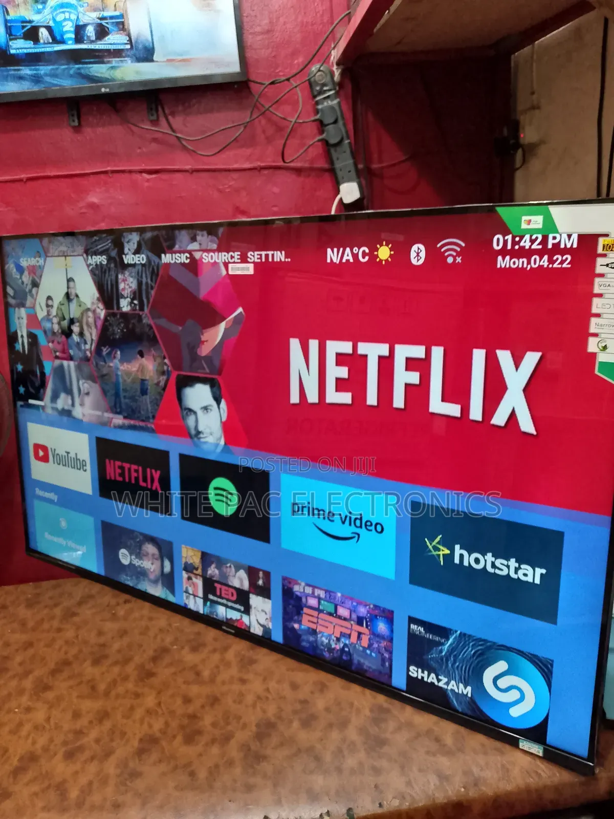 2025>New Original>Hisense 55"Inch Smart Tv Android Flameless