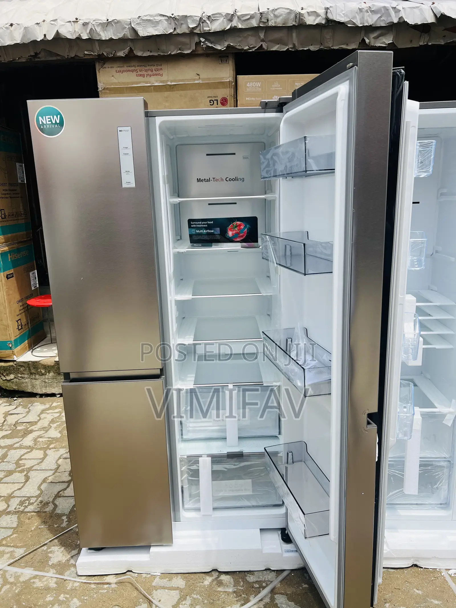 Hisense Side by Side 637lits Fridge With Wifi Rs-87ws