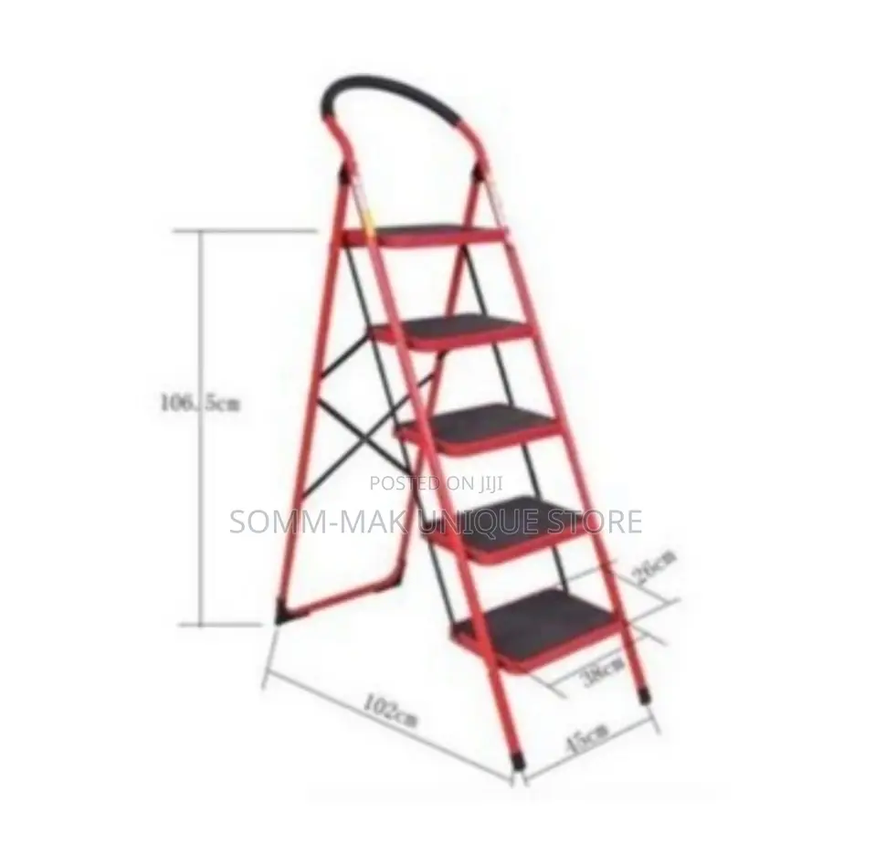 6 Steps Multipurpose Ladder For Home, Office, Store-red