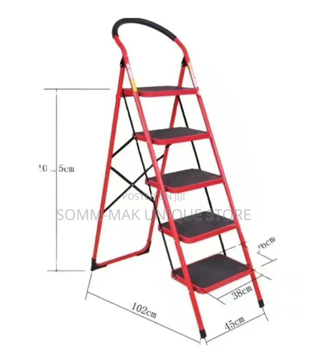 6 Steps Multipurpose Ladder For Home, Office, Store-red