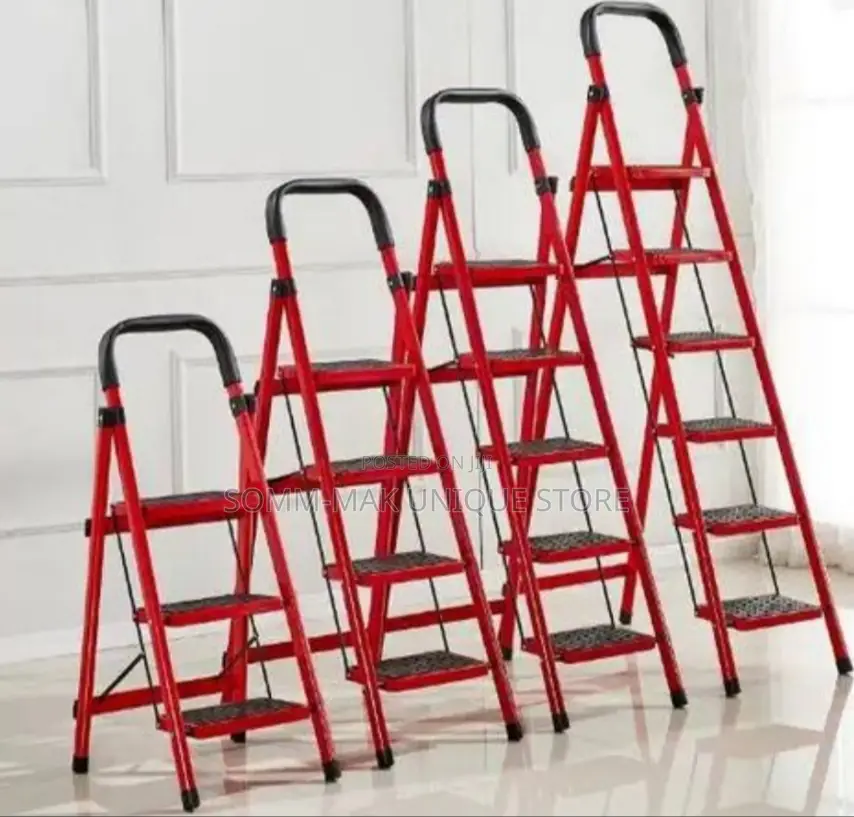 6 Steps Multipurpose Ladder For Home, Office, Store-red