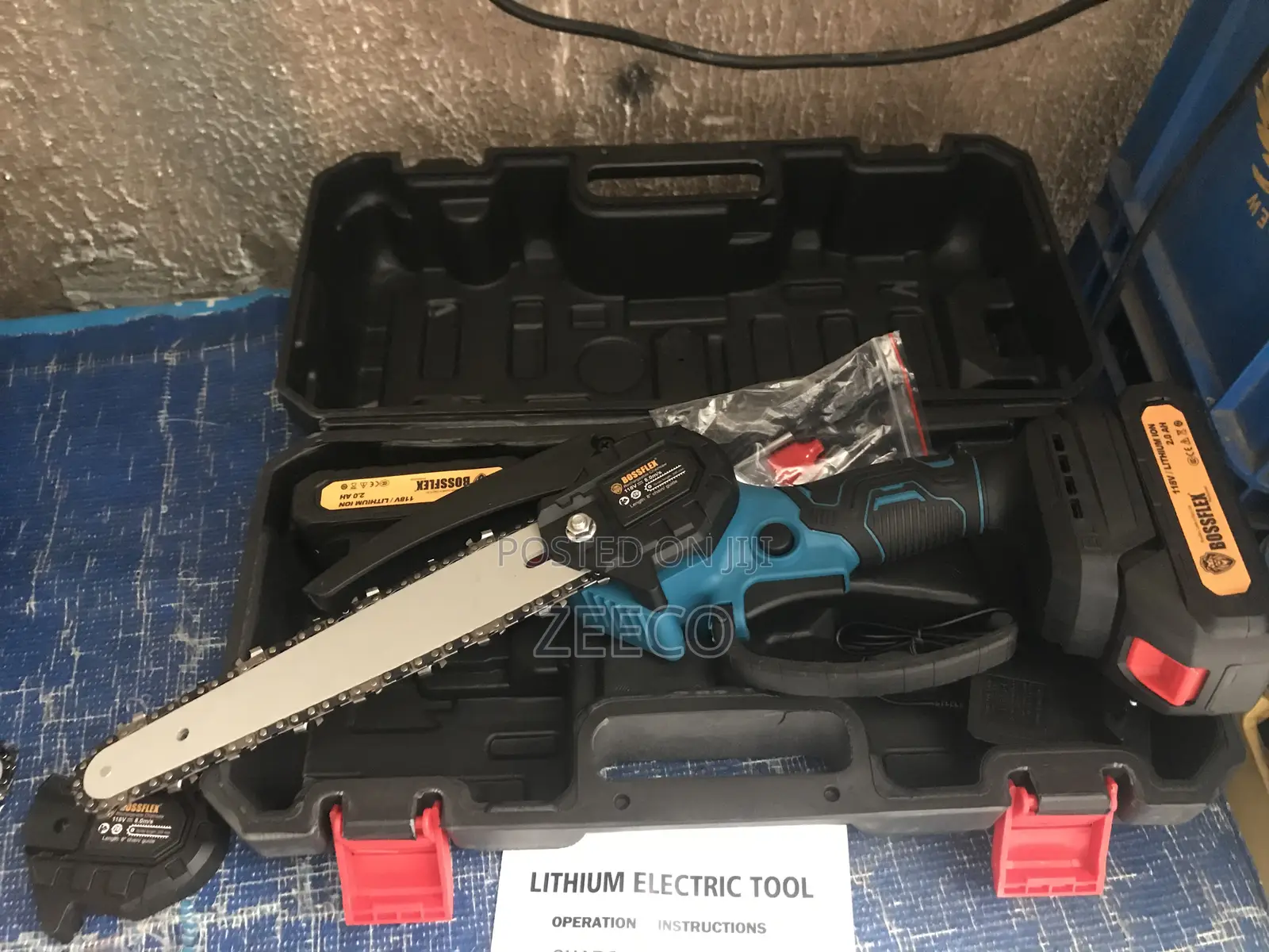 Lithium Electric Tools Chain Saw 36v With 2 Battery