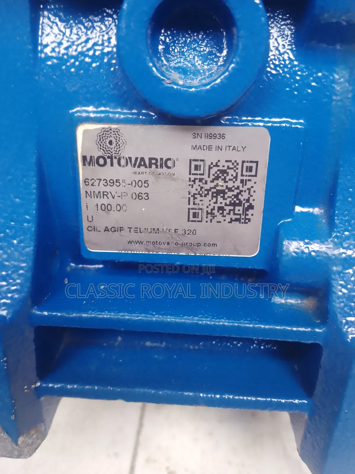 Gear Motor Ratio 100:1 Motovario