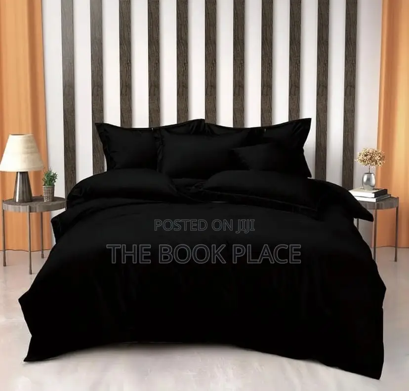 Beautiful Black Cotton Bedsheets With Pillow Case