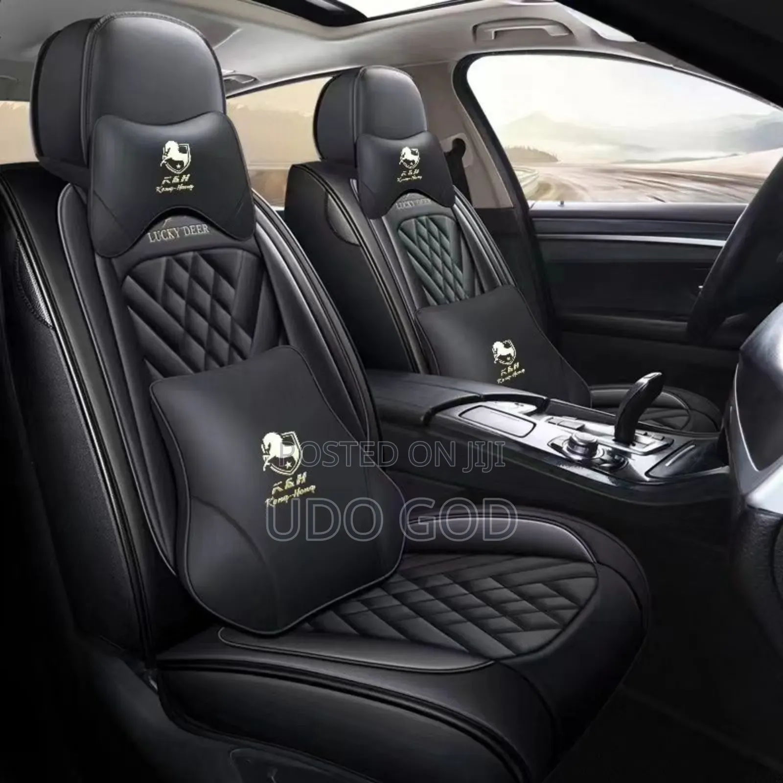 Black Leather Seat Cover