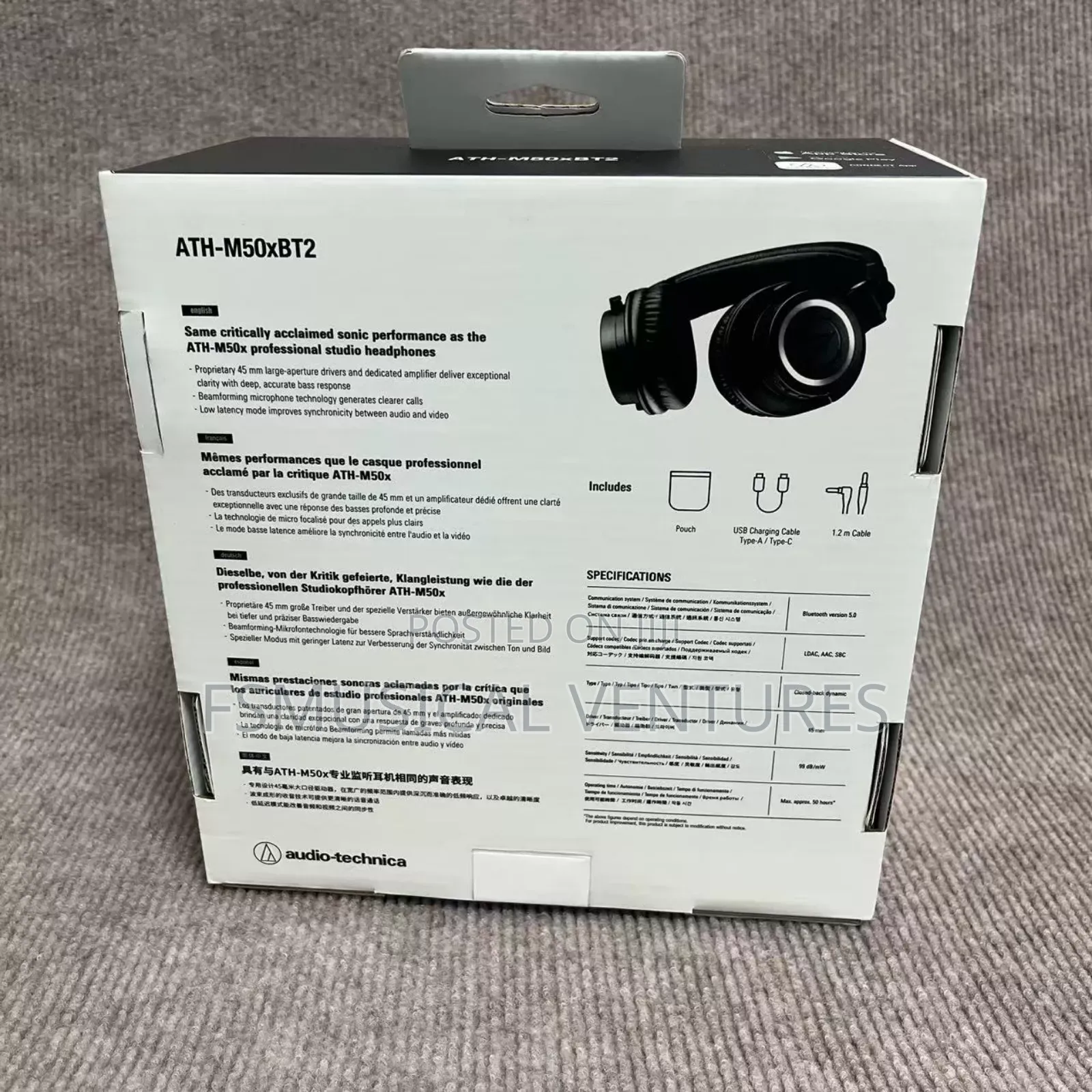 Audio Technical ATH-M50XBT2 Headphones With Built-in ALEXA